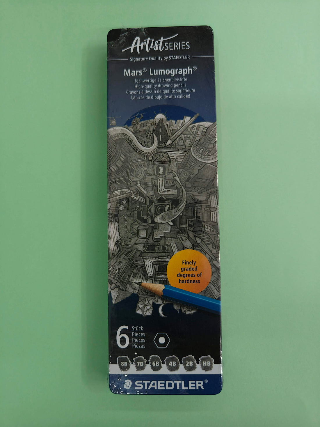 Staedtler Mars Lumograph Artists Pencils - Pack of 6