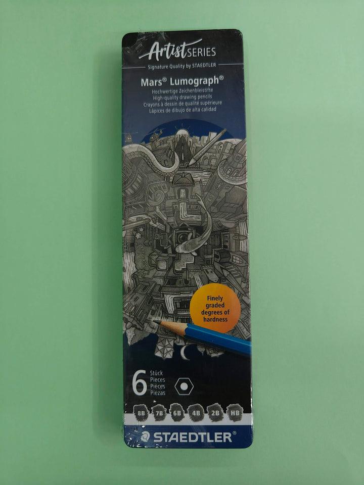 Staedtler Mars Lumograph Artists Pencils - Pack of 6