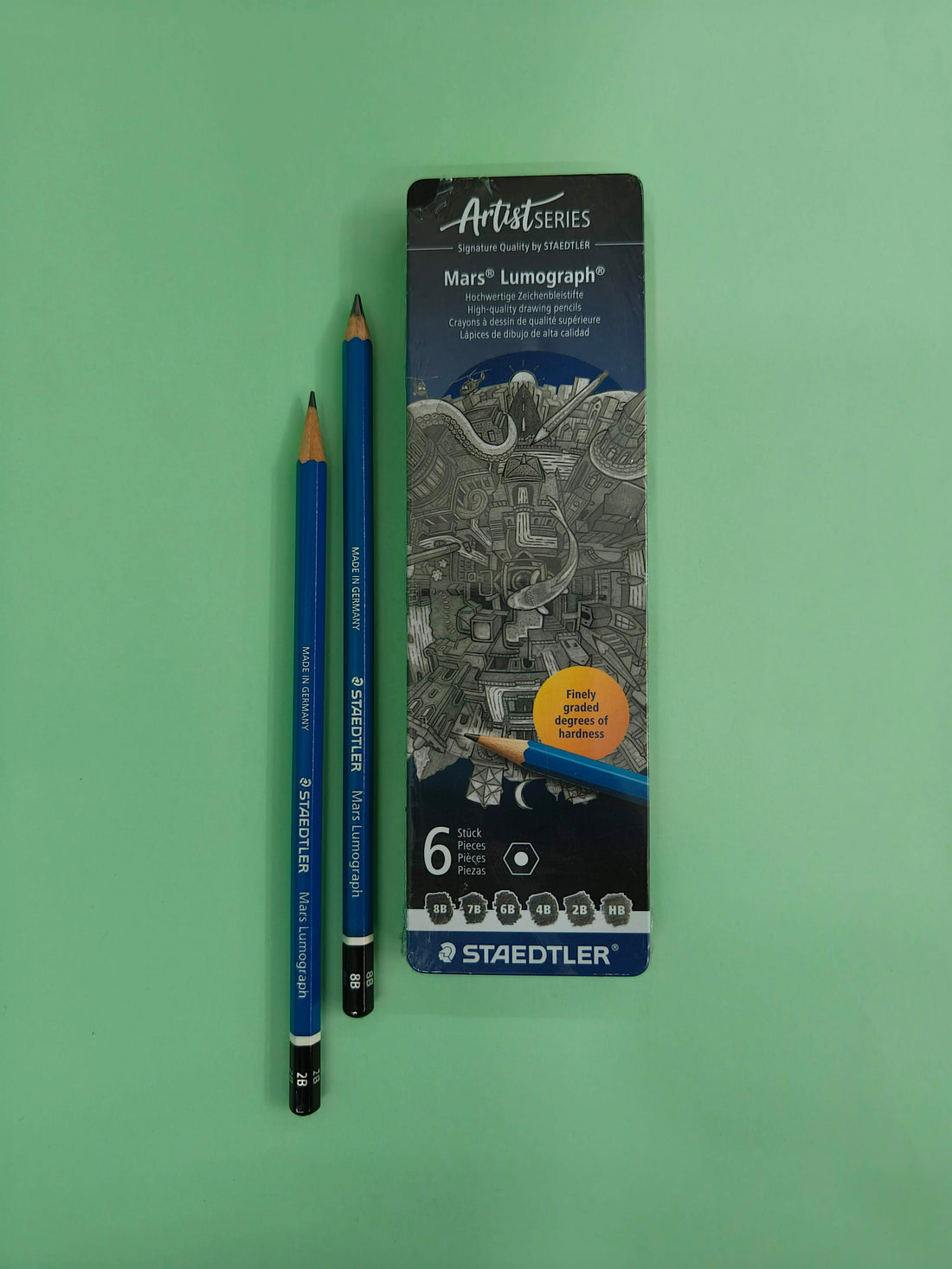 Staedtler Mars Lumograph Artists Pencils - Pack of 6
