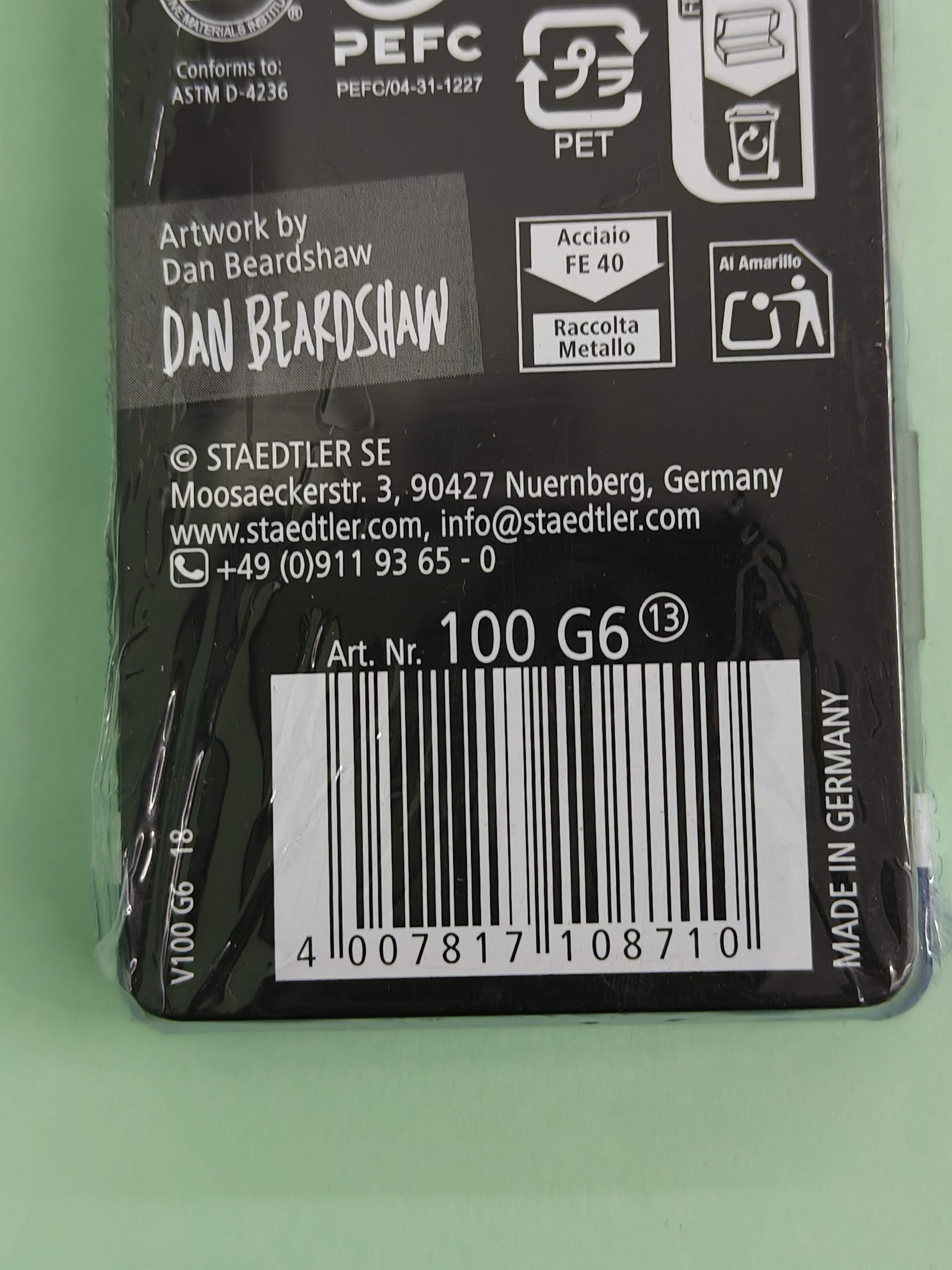 Staedtler Mars Lumograph Artists Pencils - Pack of 6