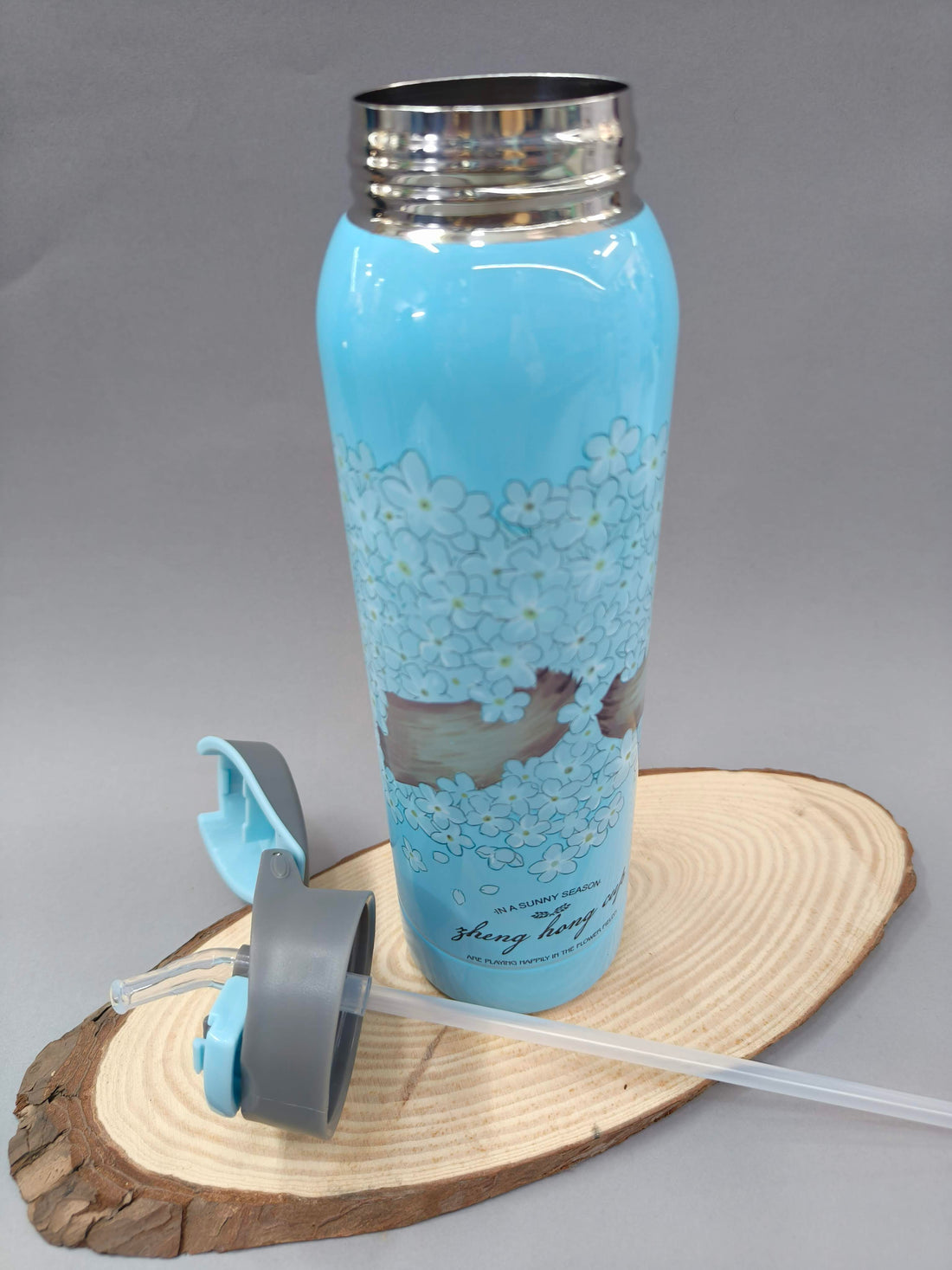 Stainless Steel Vacuum Insulated Water Bottle 500 ml | Leak-Proof Straw Flask with Flip Lock Lid | BPA-Free, Double Wall Hot & Cold Vacuum Insulated Flask for School, Office & Travel