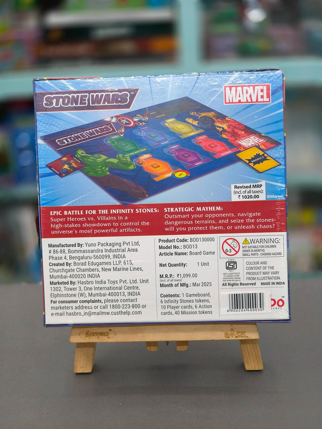 Stone Wars Board Game Marvel Avengers| Epic Battle Between Heroes and Villains for All Ages | Ages 8 and Up | for 4 to 10 Players | Fun Family Gifts
