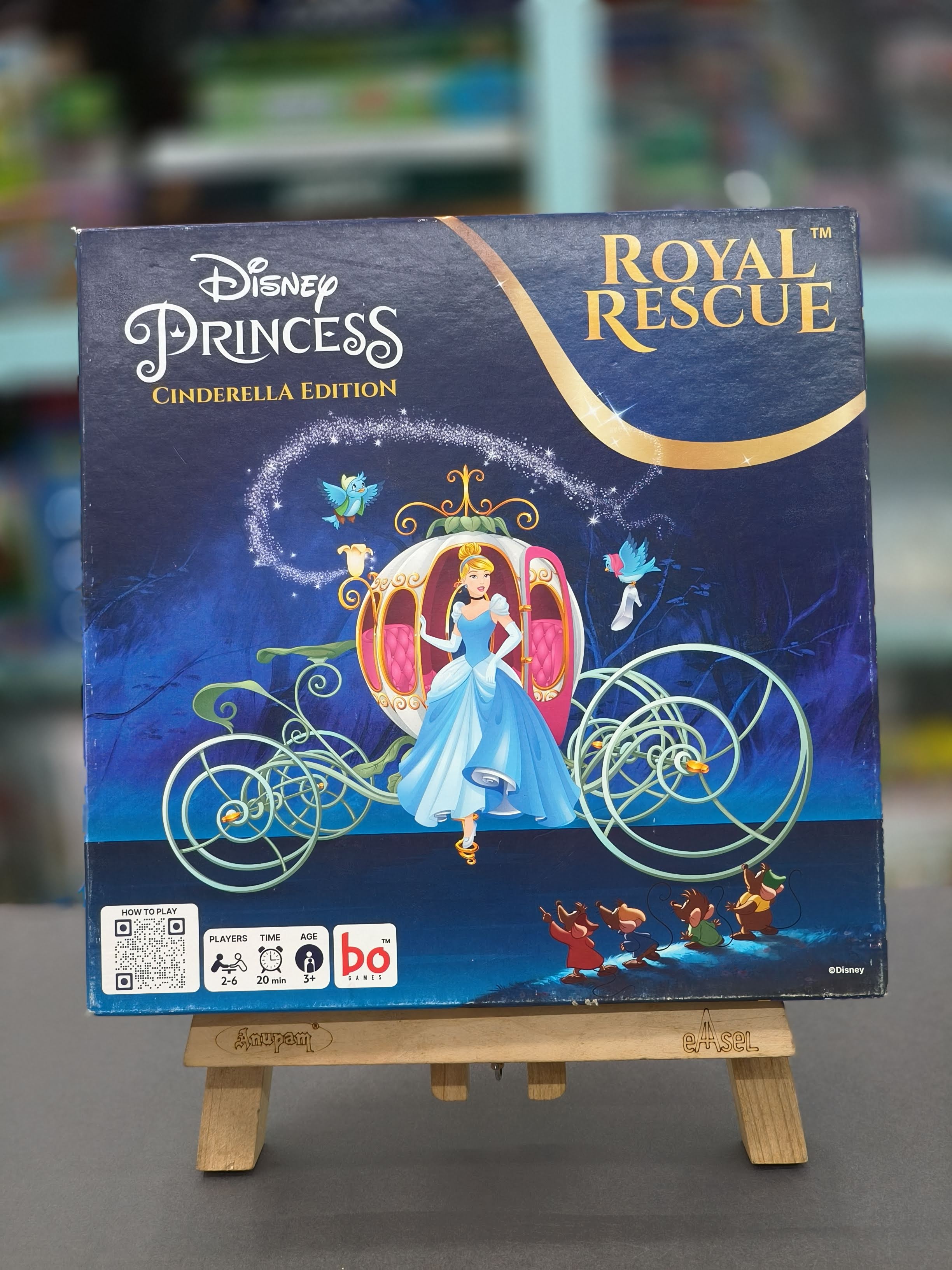 Borad Disney Princess Cinderella Edition Royal Rescue Board Game | Roll The Die: Fun Board Game with Cards and Riddles and for Kids | Ages 3 and Up | for 2 to 6 Players | Fun Family Gifts