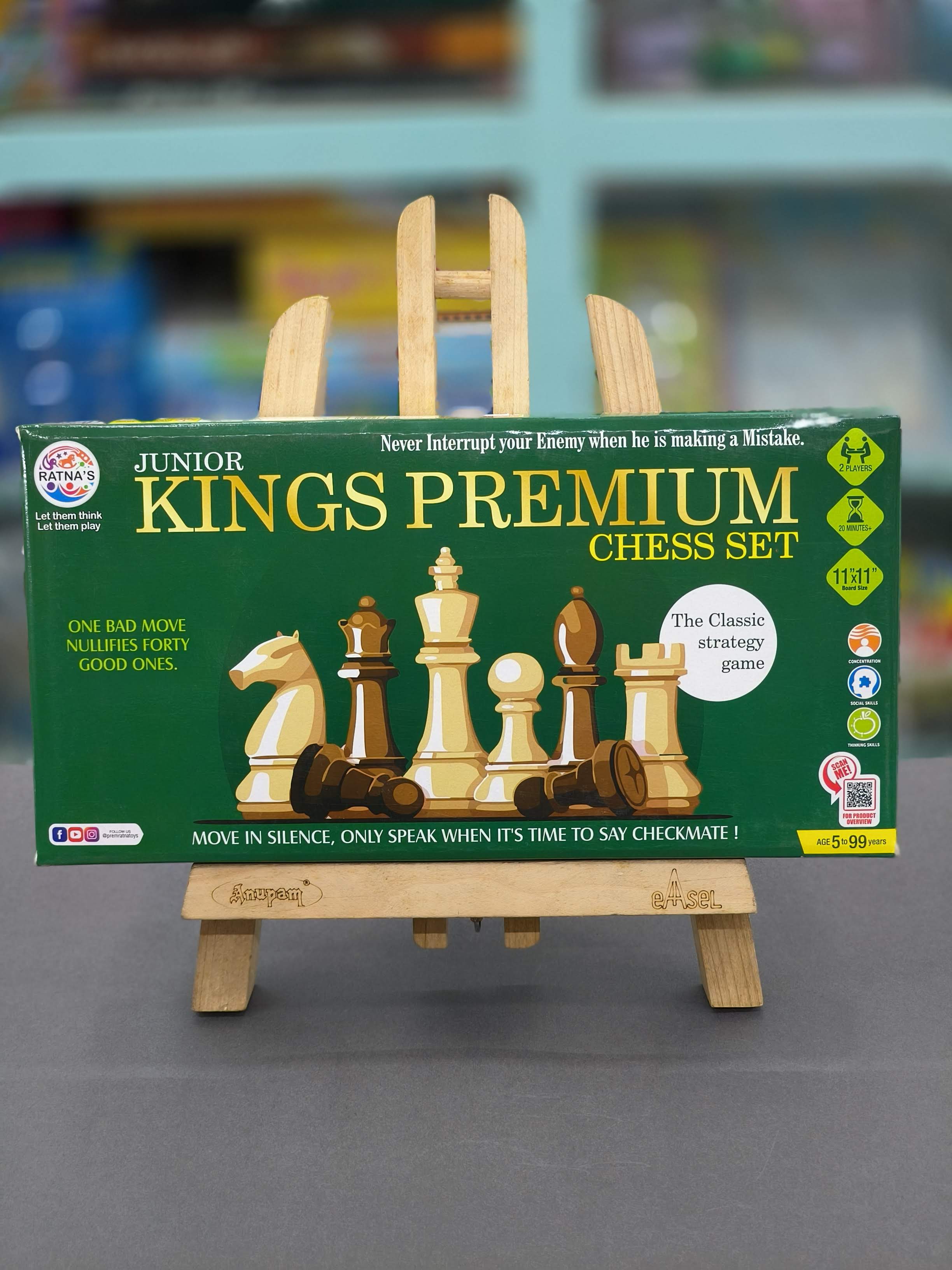 RATNA'S Strategy Game Junior Kings Premium Chess Board Set for Kids with Logical and Strong Mind to Enhance Their Logical Thinking and Concentration