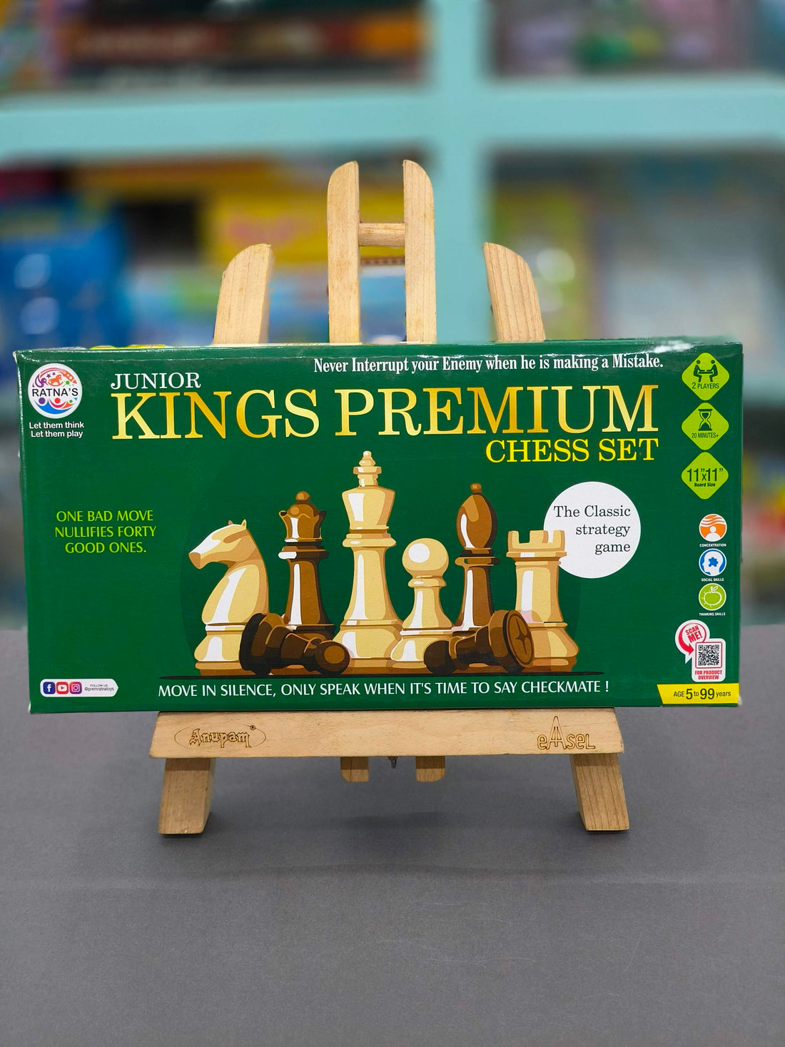 RATNA'S Strategy Game Junior Kings Premium Chess Board Set for Kids with Logical and Strong Mind to Enhance Their Logical Thinking and Concentration