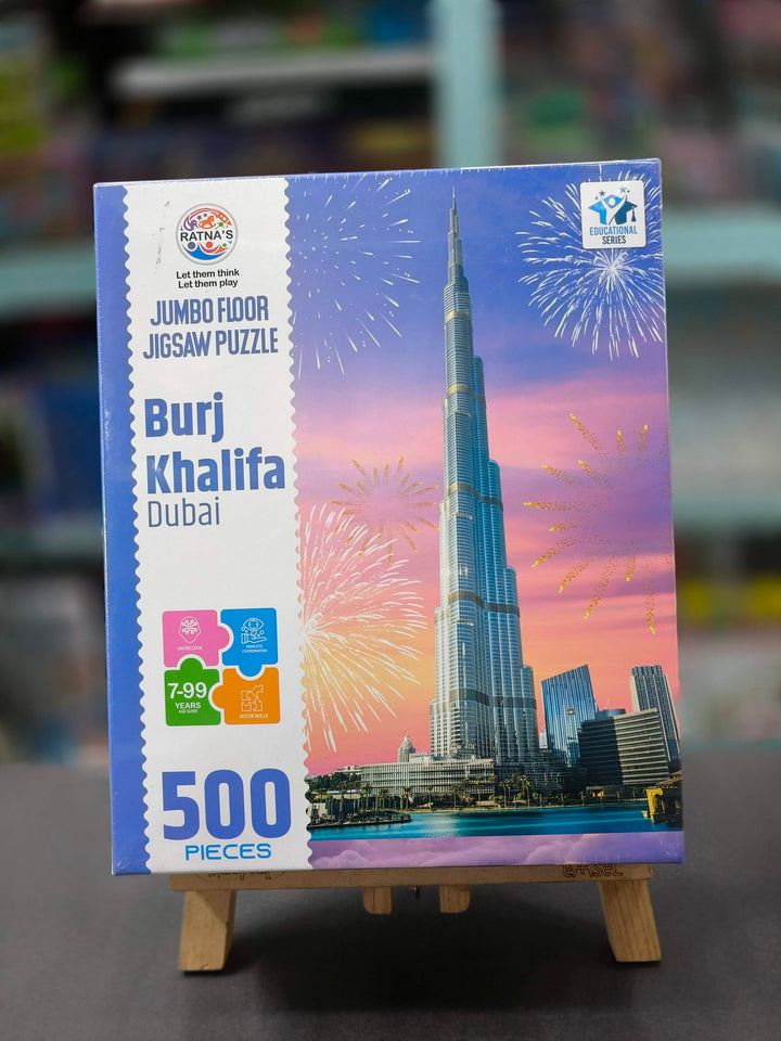 Ratna's Burj Khalifa Dubai Jumbo Floor Puzzle 500 Pieces, 73.5 cm X 48.25 cm, Play and Learn Educational Jigsaw Puzzle for Kids & Adults 7+ Years