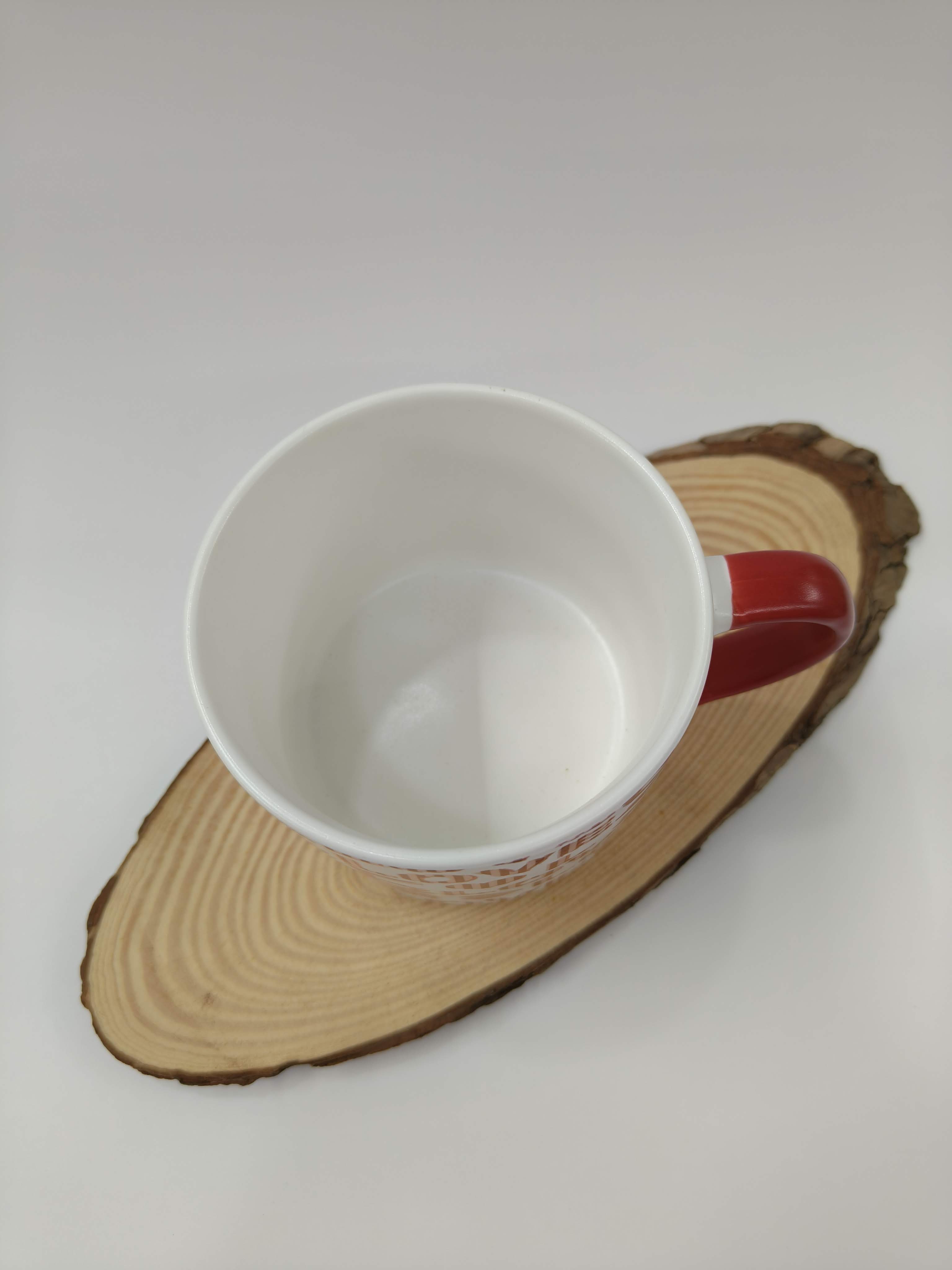 Romantic Red Pink Big Size Mug | Valentine's Day Gift Idea | Special Ceramic Mug for Your Beverages | 450 ml