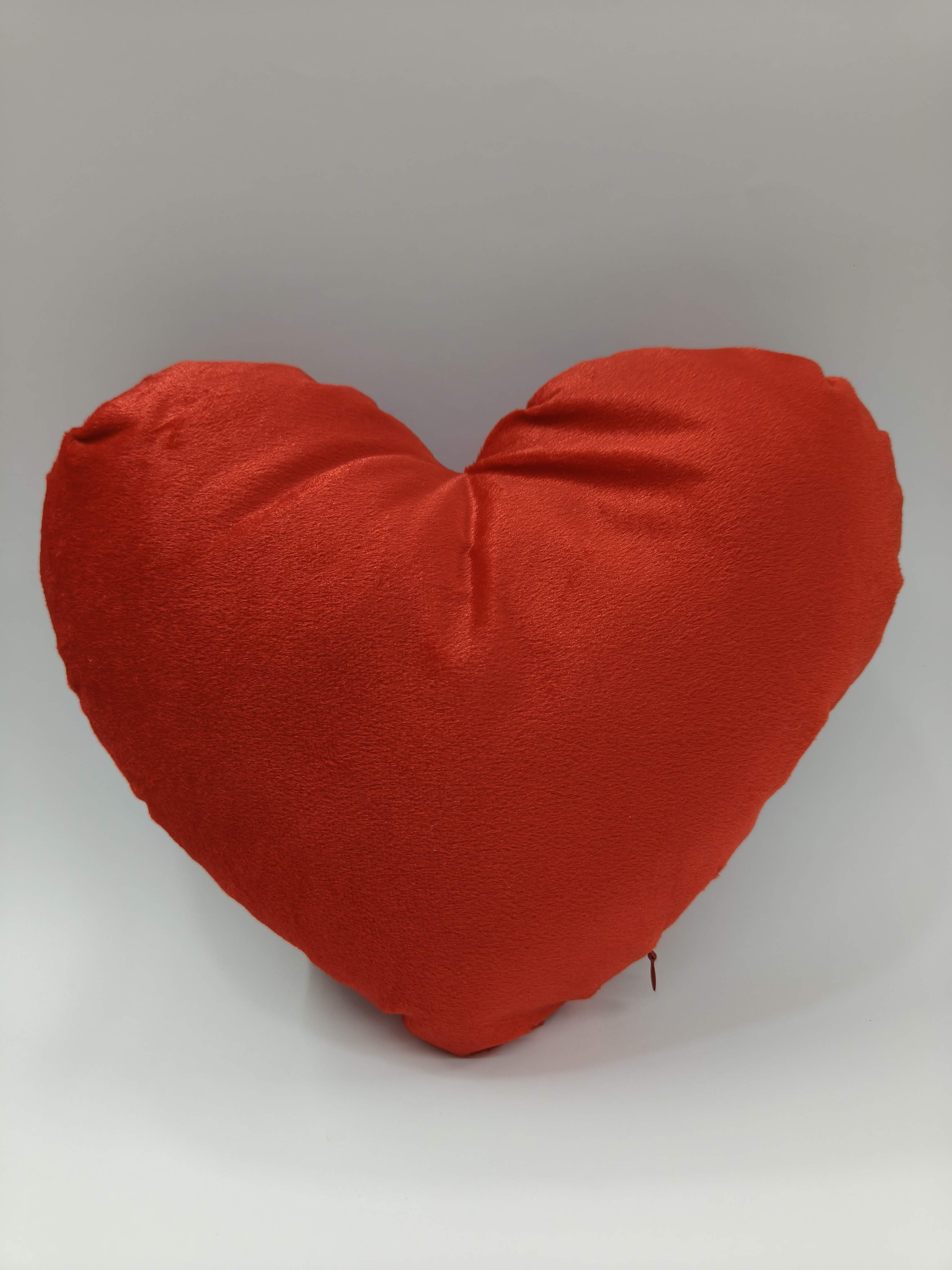 Red Velvet Huggable Heart Shape Soft Plush Stuffed Cushion Pillow | Cute Valentine Gift For Your Valentine