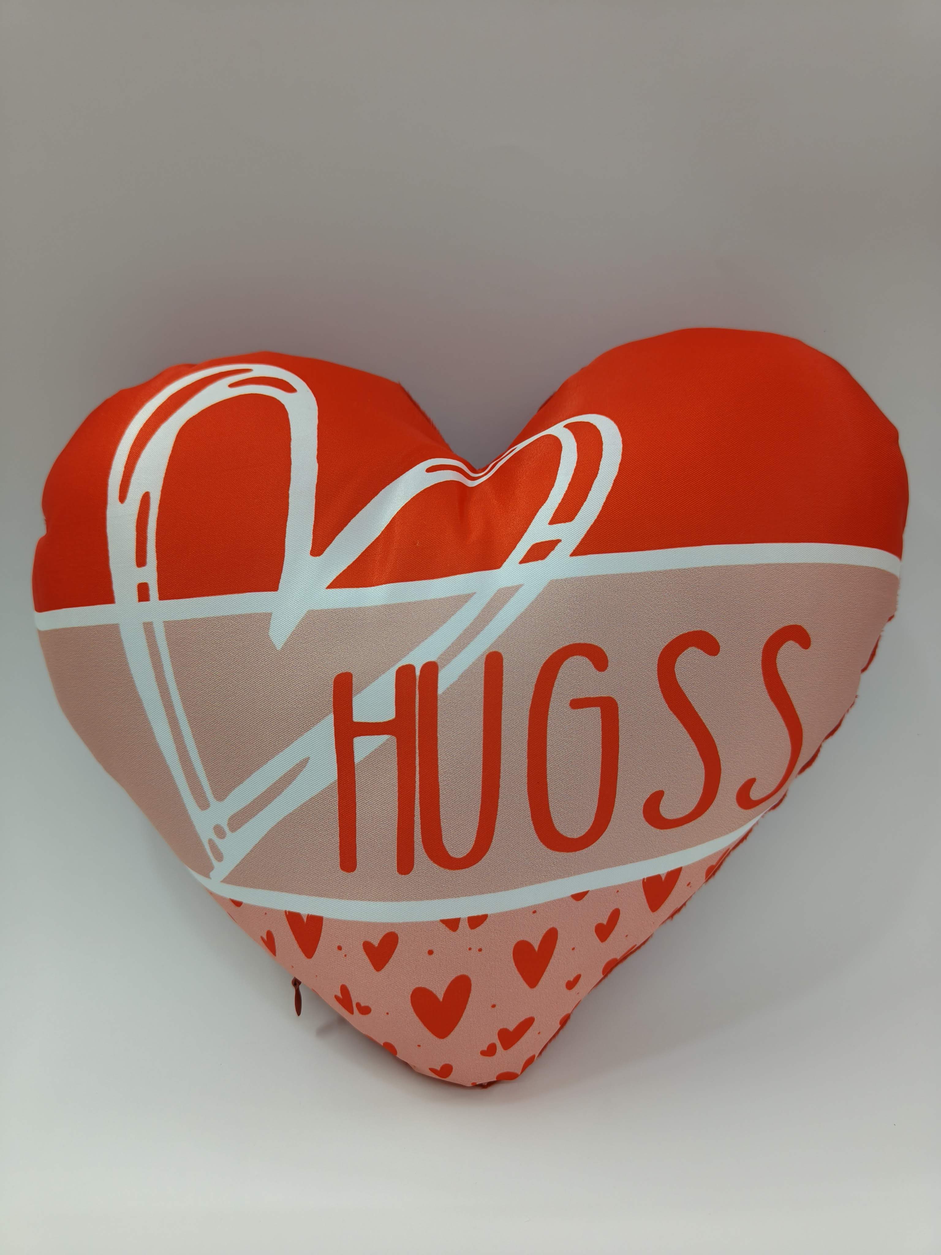 Red Velvet Huggable Heart Shape Soft Plush Stuffed Cushion Pillow | Cute Valentine Gift For Your Valentine