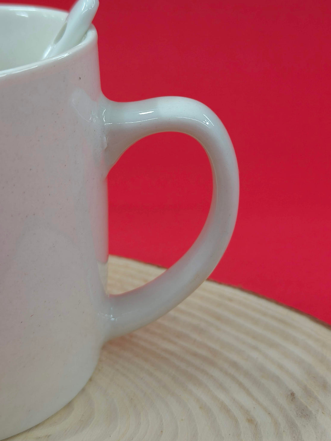 Romantic Finger Heart and Infinity Tea Coffee Mug For Your Valentine | Ceramic Mug with Ceramic Spoon