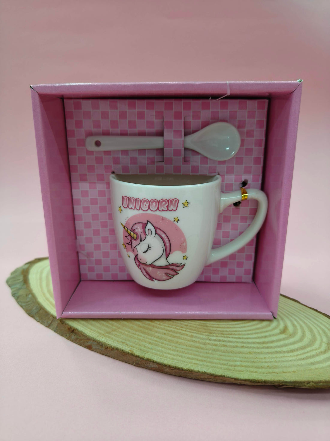Ceramic Mug with Ceramic Spoon | Set for Girls | Cute Gift Choice for Girls |