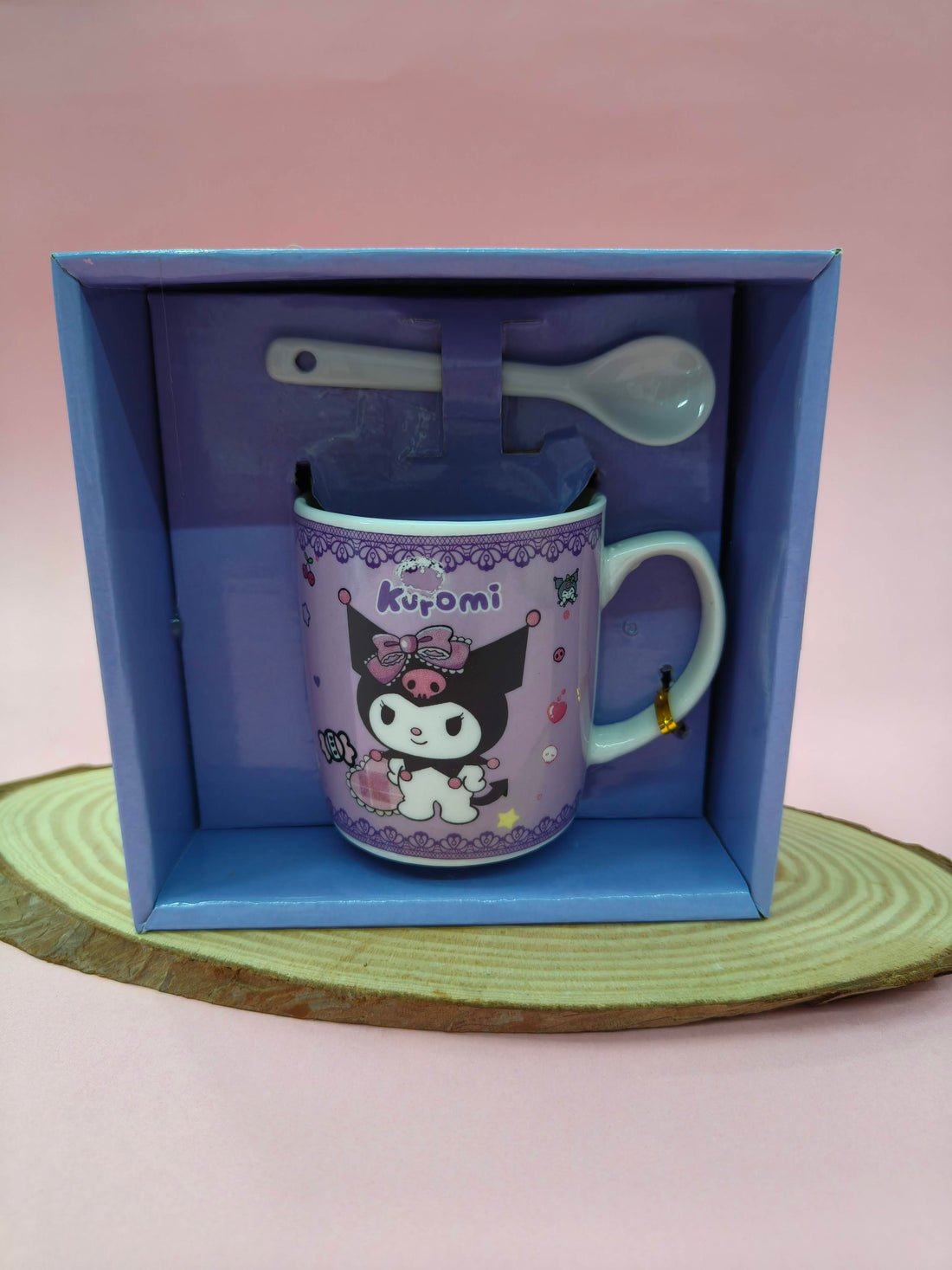 Ceramic Mug with Ceramic Spoon | Set for Girls | Cute Gift Choice for Girls |