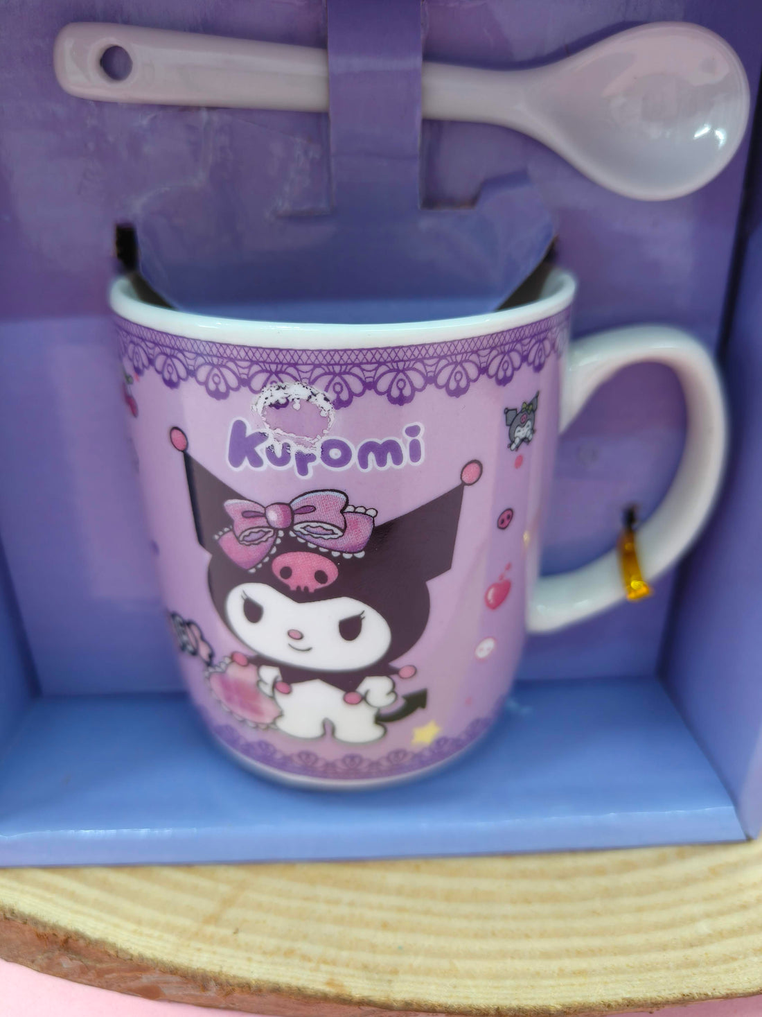 Ceramic Mug with Ceramic Spoon | Set for Girls | Cute Gift Choice for Girls |