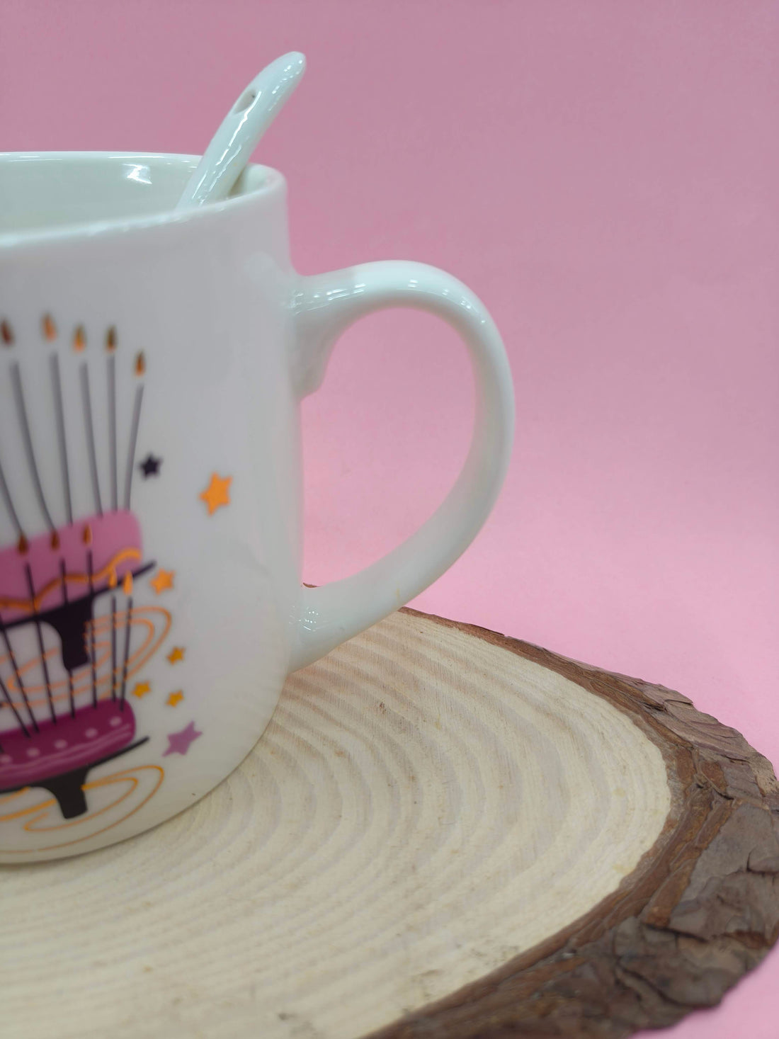 Happy Birthday Mug with Spoon and Lid | Cute Gift for Birthday