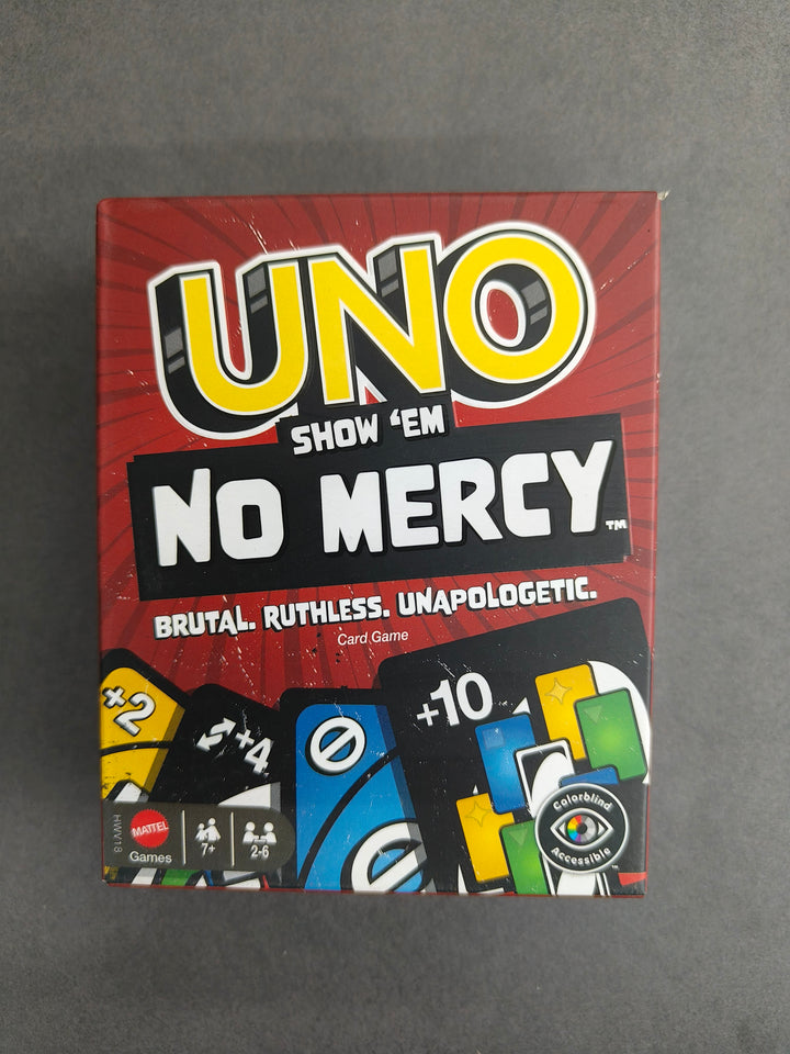 UNO Show ‘EM No Mercy Card Game for Kids, Adults, Family Parties and Travel with Extra Cards, Special Rules and Tougher