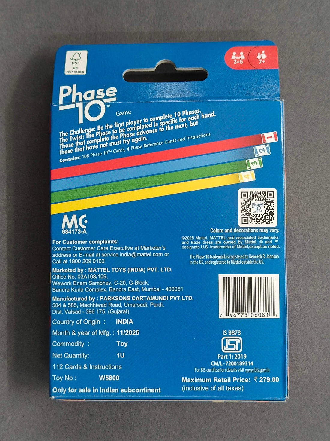 Phase 10 Card Game for Kid (Multicolour)