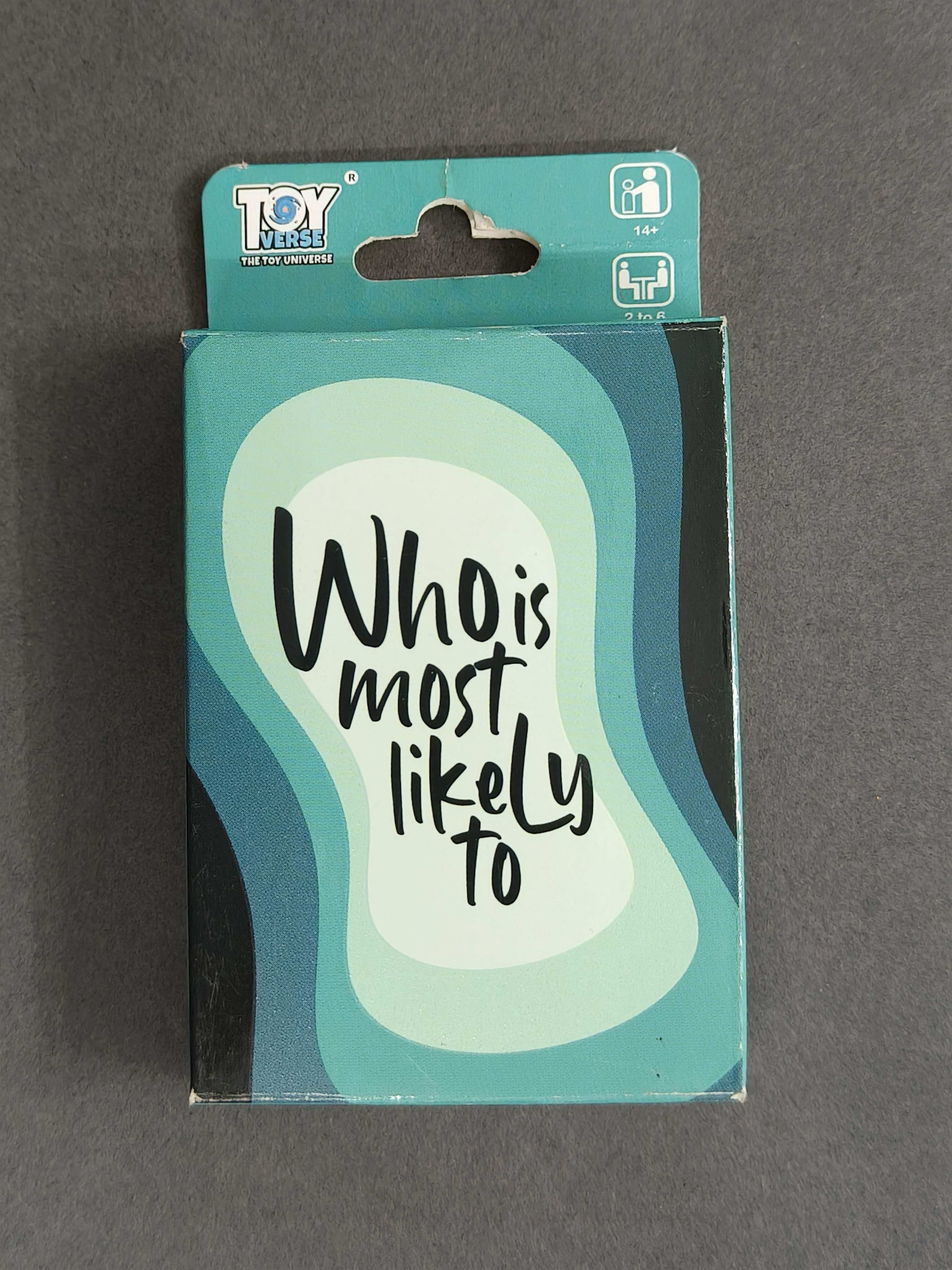 Who's Most Likely to Party Game – Hilarious Card Game for Friends and Family – Perfect for Game Nights and Gatherings – Ages 15+
