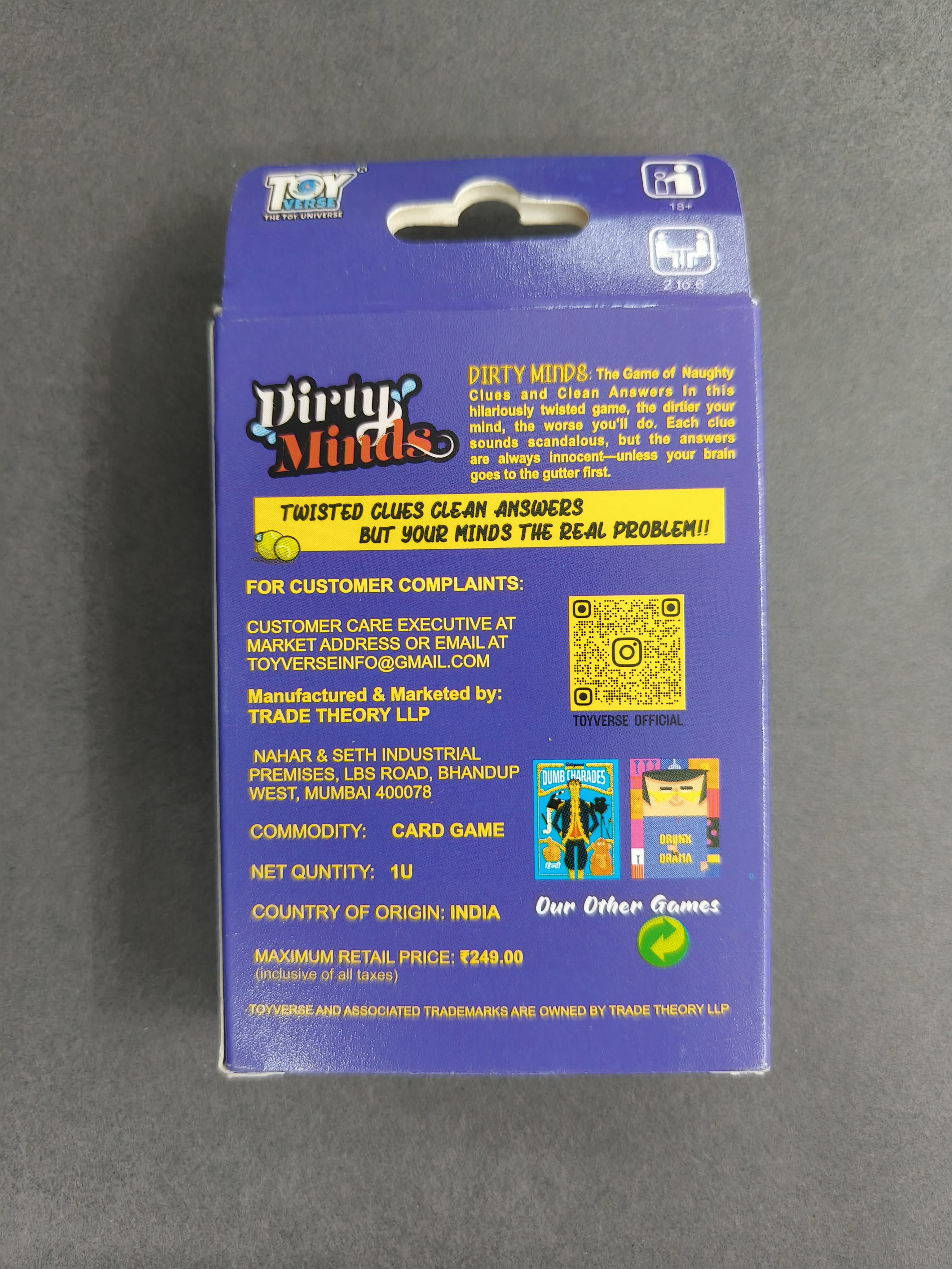 Dirty Mind Party Card Game