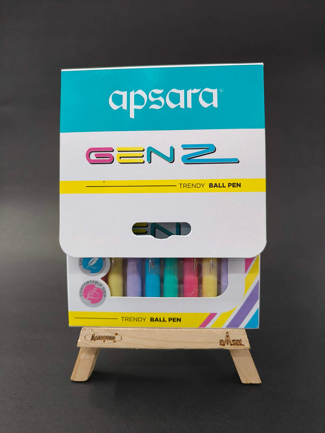 Apsara Genz Ball Pen | Smooth & Long Writing & Comfortable Grip | Attractive Body Colures & Look | Ink Blue- 0.7 MM Tip |Pens use for School & College Students and Professionals | 10 Pcs Pack