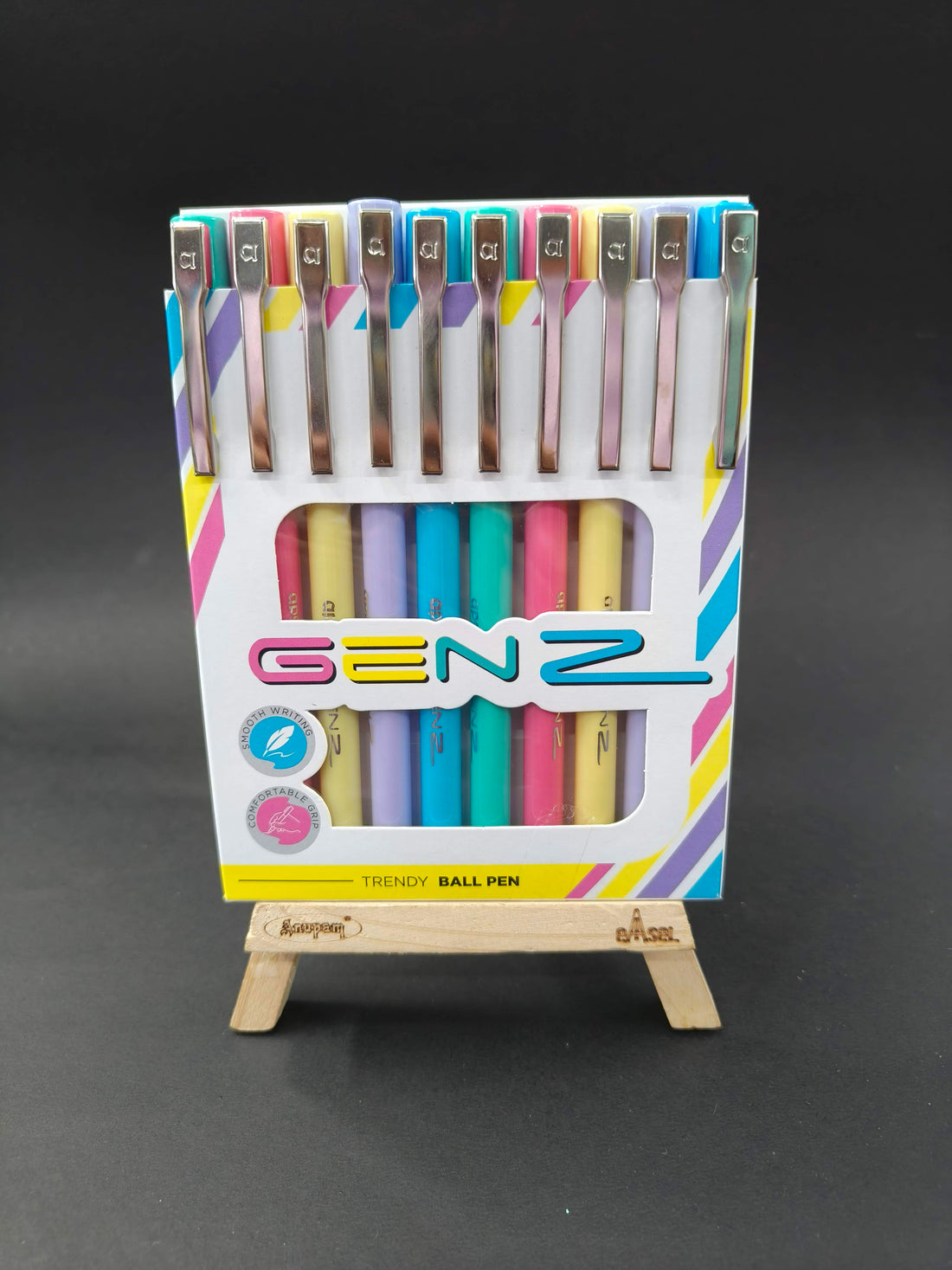 Apsara Genz Ball Pen | Smooth & Long Writing & Comfortable Grip | Attractive Body Colures & Look | Ink Blue- 0.7 MM Tip |Pens use for School & College Students and Professionals | 10 Pcs Pack