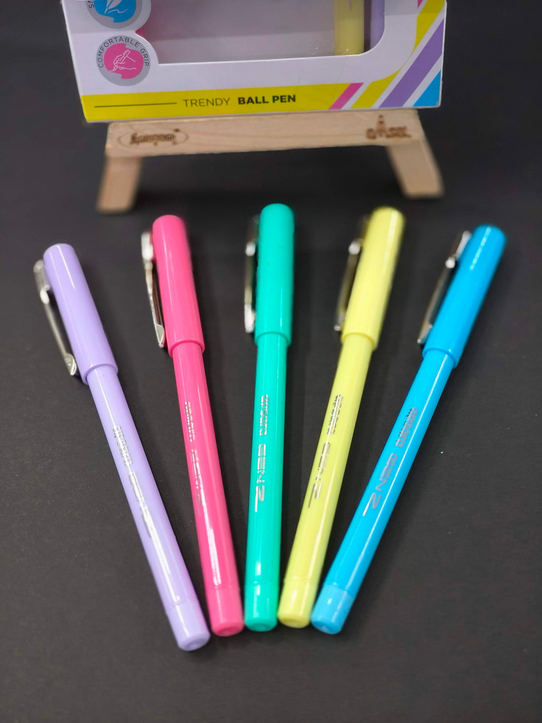 Apsara Genz Ball Pen | Smooth & Long Writing & Comfortable Grip | Attractive Body Colures & Look | Ink Blue- 0.7 MM Tip |Pens use for School & College Students and Professionals | 10 Pcs Pack