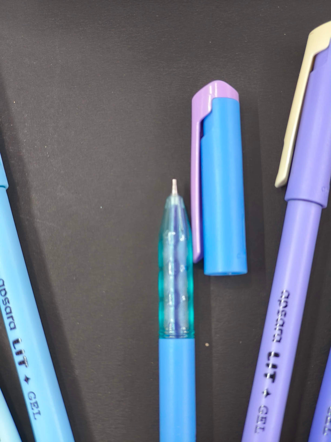 Apsara Lit Gel Pen | Trendy Colours | Waterproof Gel Ink | Smooth Writing | Smudge Resistant | Fun Writing | Pens use for School & College Students and Professionals | Blue Pen - 10 Pcs Pack