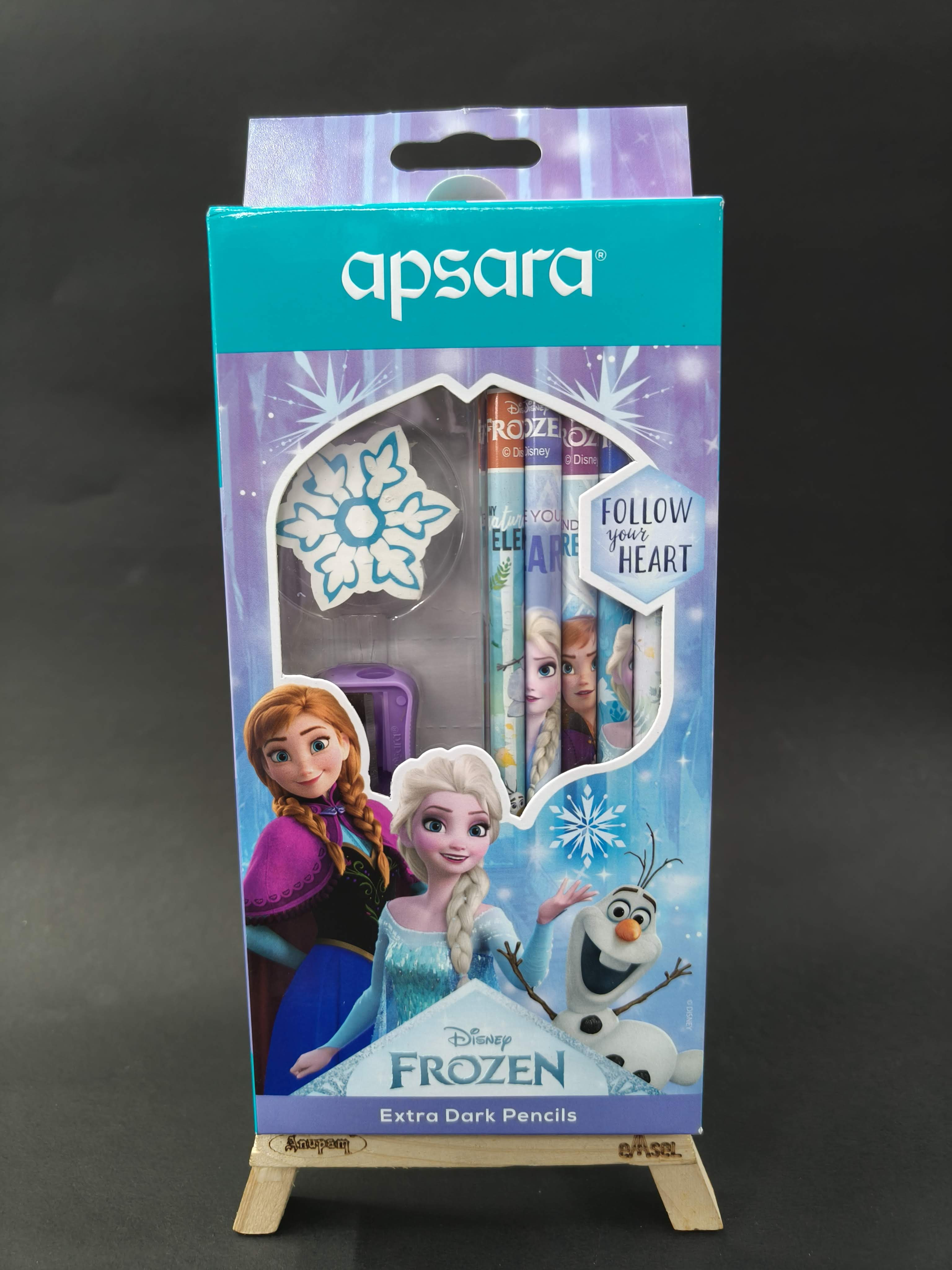 Apsara Disney & Marvel Premium Pencils | Princess, Frozen 2 & Avengers | Extra Dark & Smooth Writing Pencils, Character and Topper Eraser and Sharpner