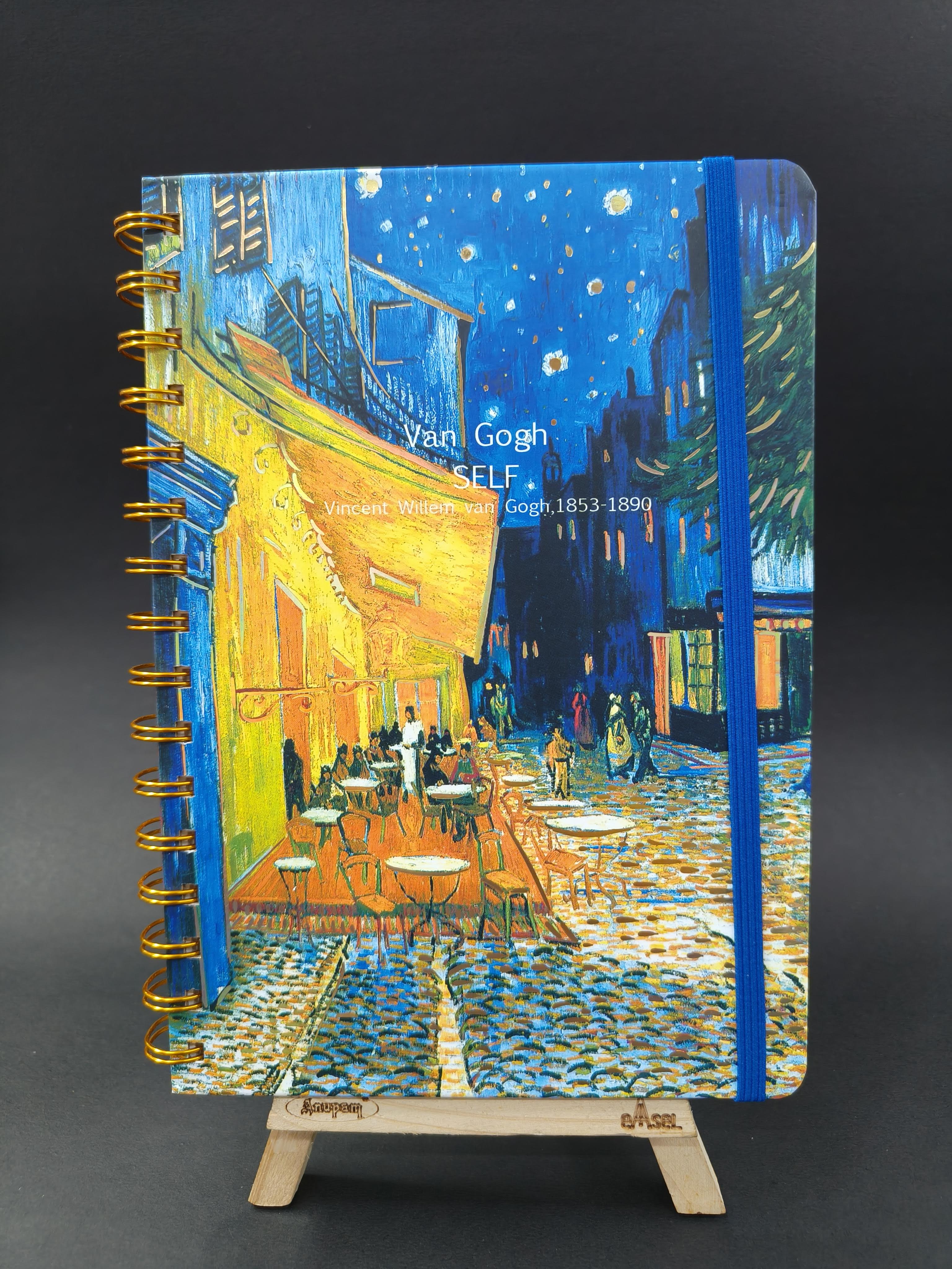 Artwork Themed Spiral Notebook | A5 Lined Journal Diary Notepad | Hardcover Ruled Note Book 80 Sheets | Wire Bound Subject Notebooks | Budget Planner for Office School Home | Vincent Van Gogh Series