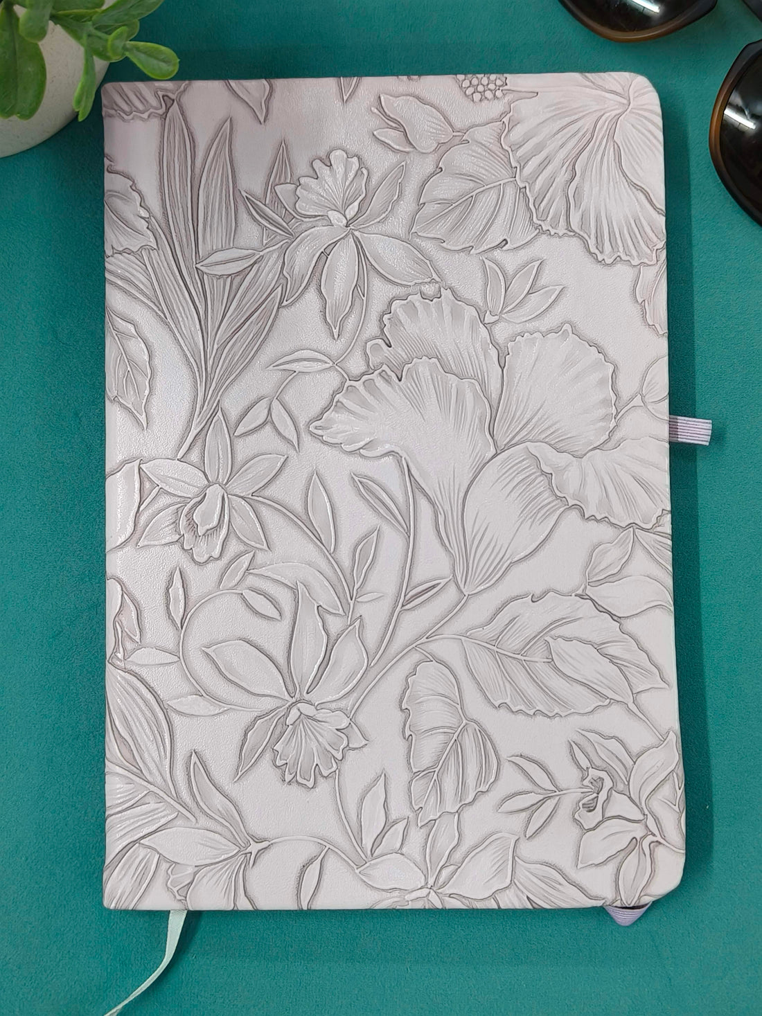 Flowers Series Diary Notebook | A5 Size | Hard Bound Notebook Diary | 100 gsm Natural Shade Paper | Debossed PU Cover