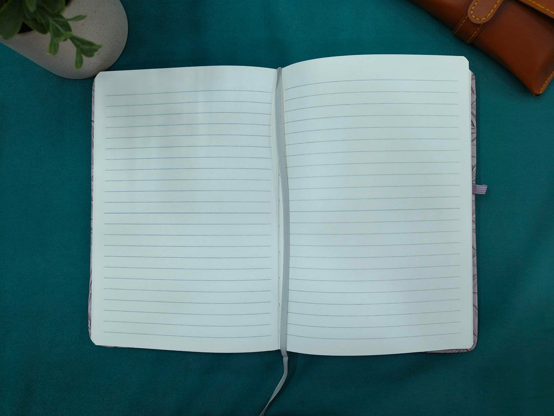 Flowers Series Diary Notebook | A5 Size | Hard Bound Notebook Diary | 100 gsm Natural Shade Paper | Debossed PU Cover