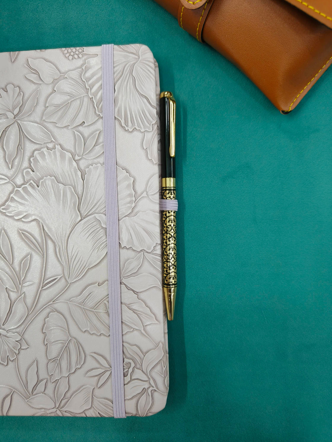 Flowers Series Diary Notebook | A5 Size | Hard Bound Notebook Diary | 100 gsm Natural Shade Paper | Debossed PU Cover