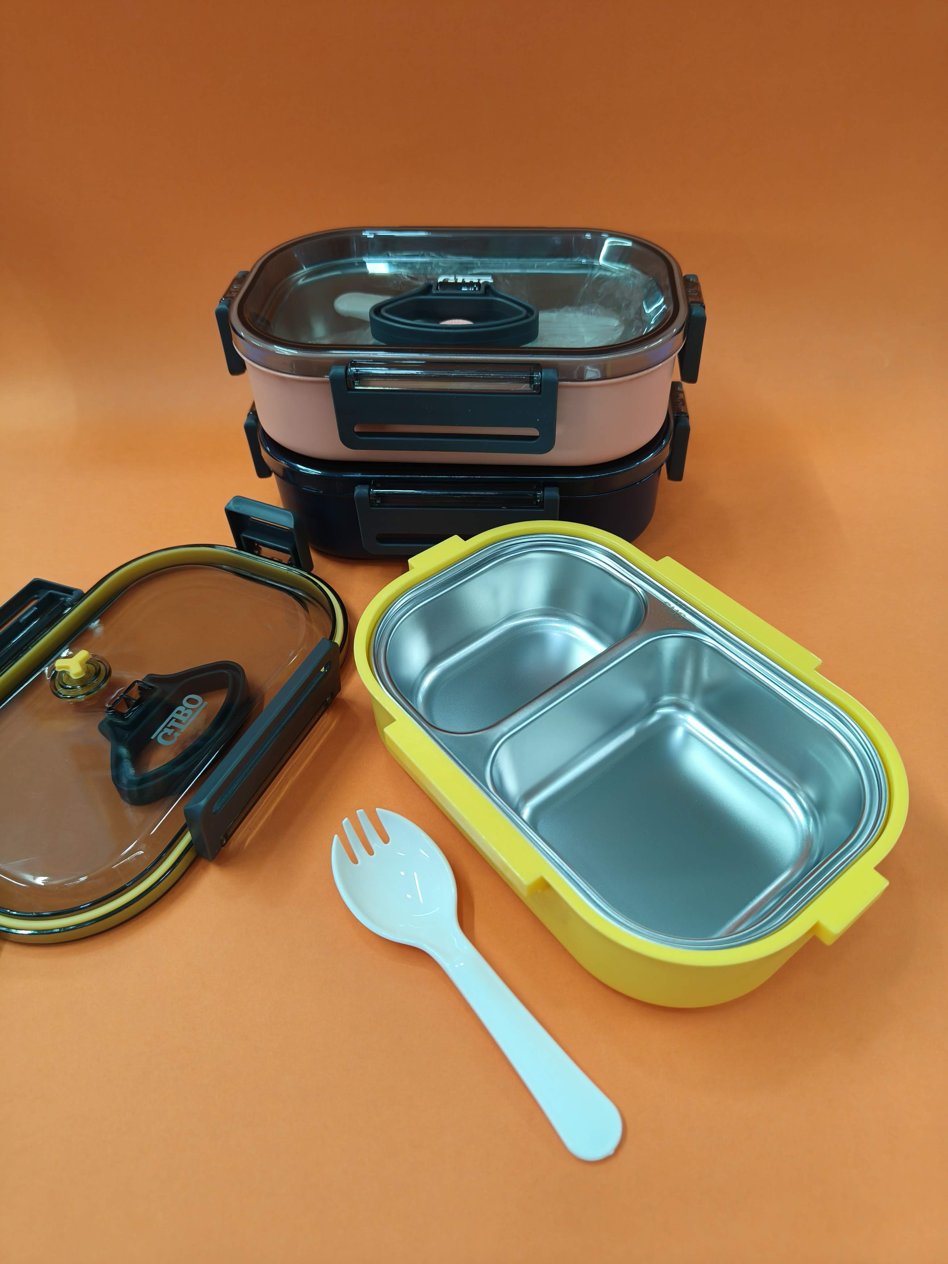 Stainless Steel Lunch Box | Compartment Bento Tiffin for Kids & Adults | Leakproof, BPA-Free | Durable Lunch Container (Type 2- Lunch Box (500 ml))
