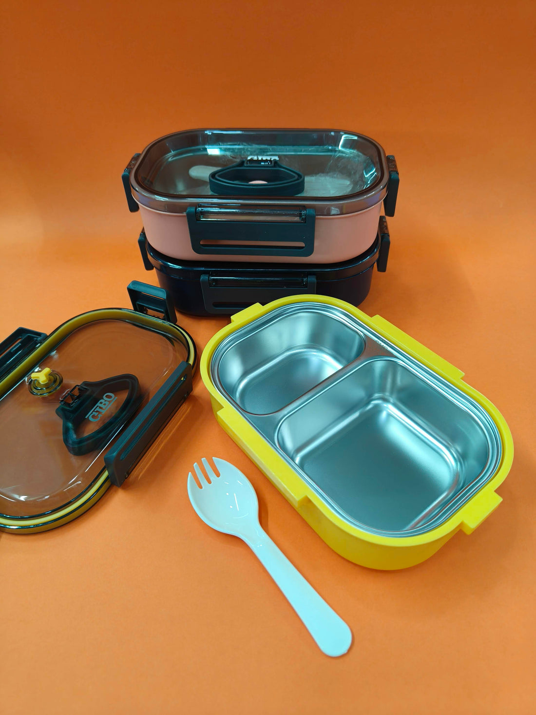 Stainless Steel Lunch Box | Compartment Bento Tiffin for Kids & Adults | Leakproof, BPA-Free | Durable Lunch Container (Type 2- Lunch Box (500 ml))