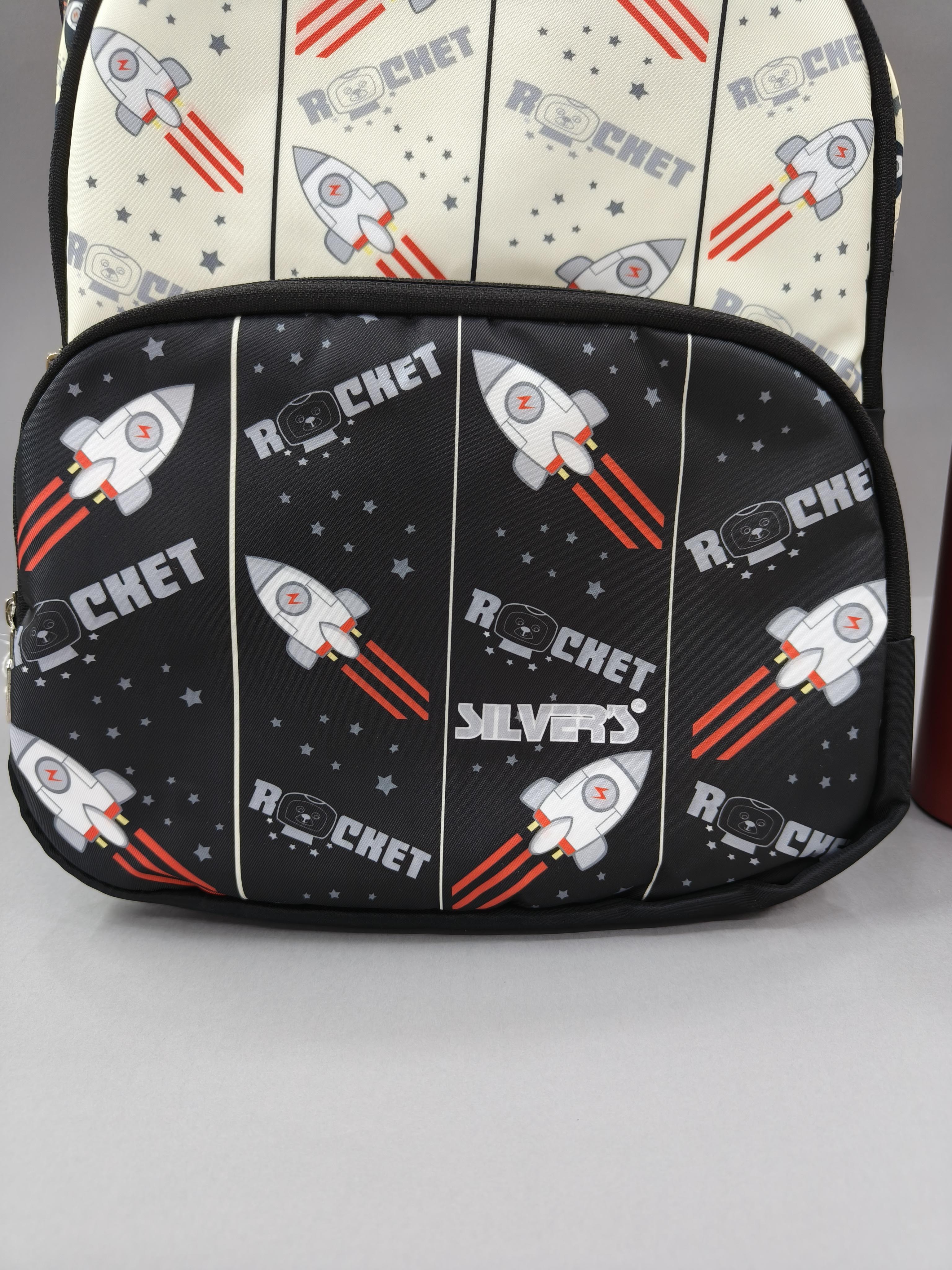 Premium Rocket and Football-Print School Bag for Kids | Spacious Interiors | 15" Casual Backpack Perfect for School, College, Everyday Use