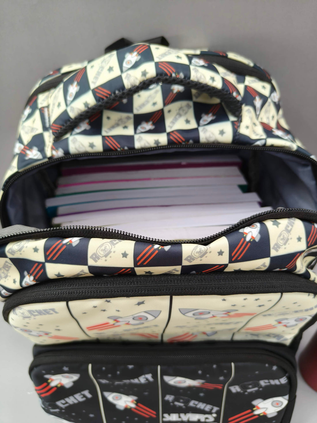 Premium Rocket and Football-Print School Bag for Kids | Spacious Interiors | 15" Casual Backpack Perfect for School, College, Everyday Use