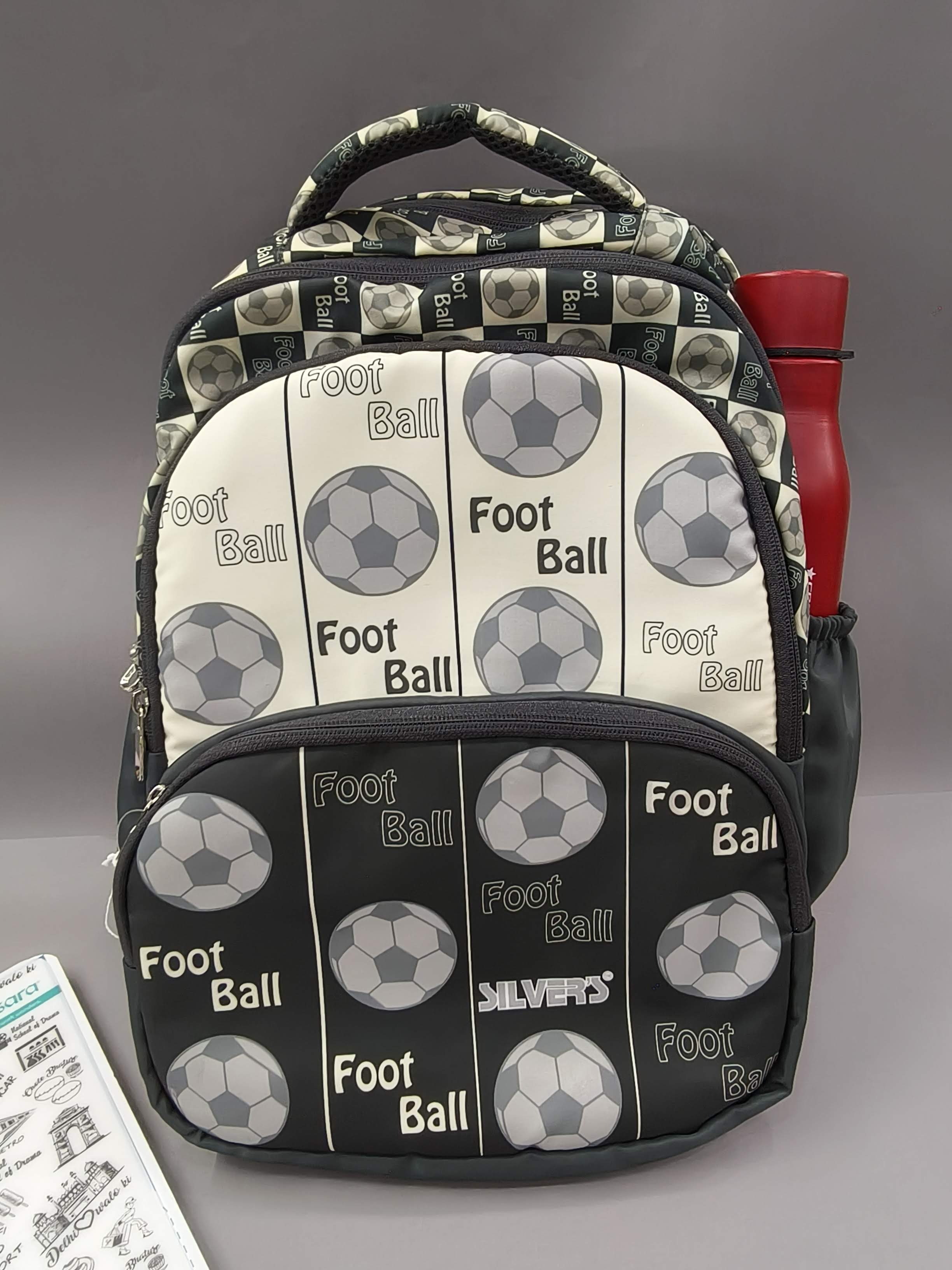 Premium Rocket and Football-Print School Bag for Kids | Spacious Interiors | 15" Casual Backpack Perfect for School, College, Everyday Use
