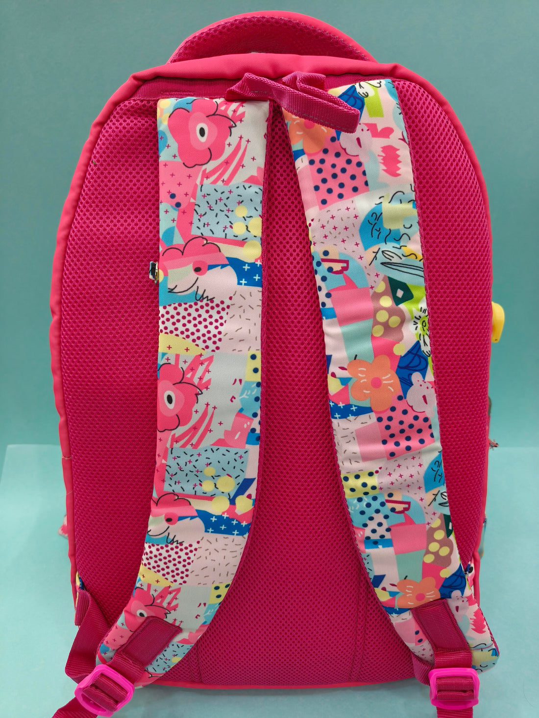 Premium Multi-Print School Bag for Girls and Kids | Spacious Interiors Casual Backpack Perfect for School, Everyday Use - Includes Free Stationery Pouch | 2 in 1 Backpack for Kids | 4 Zip School Bag for Kids