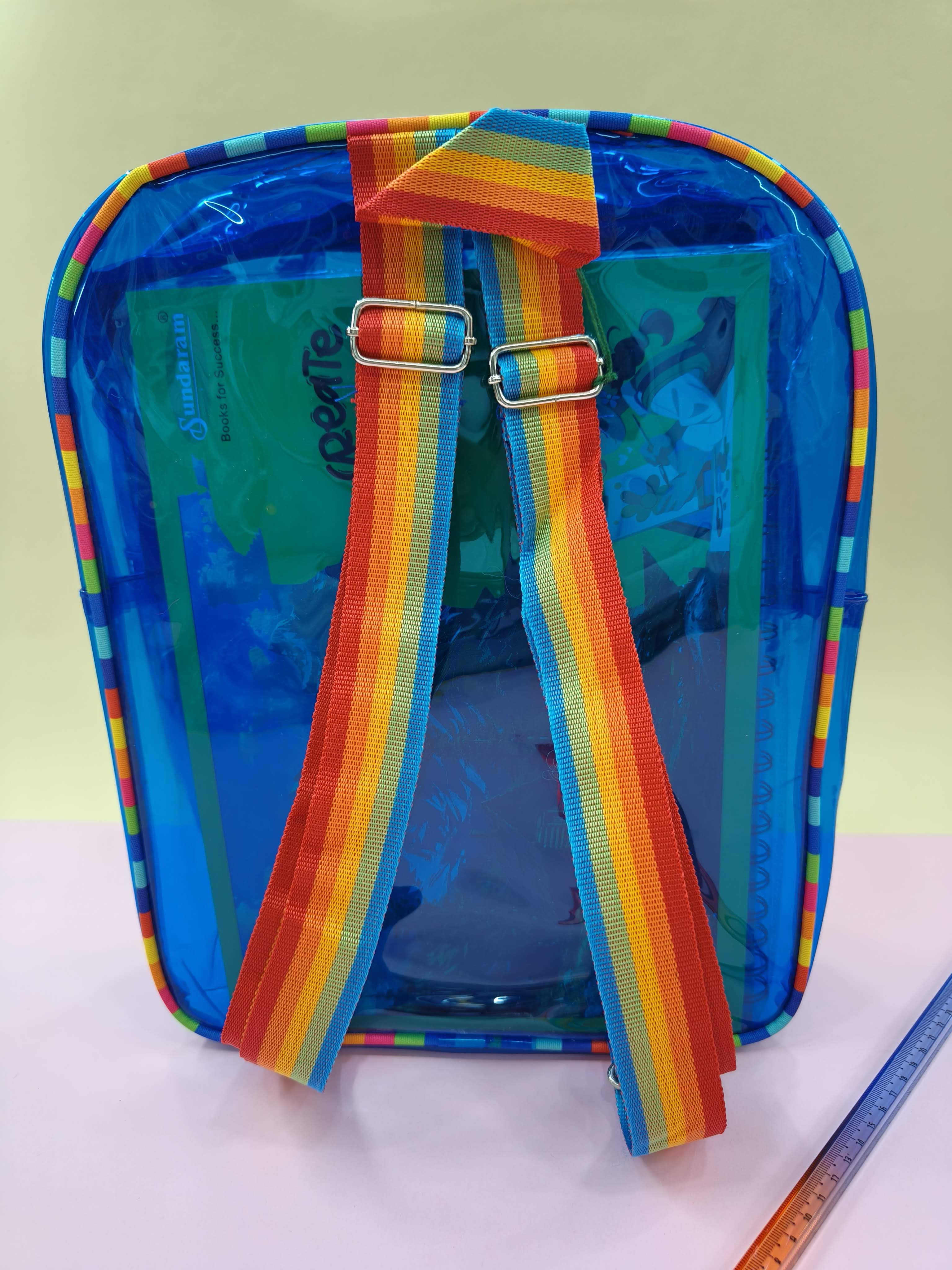 Jelly Backpack for Kids | Stylish & Lightweight Transparent Bag | Adjustable Straps, Sturdy Handle, Premium Zipper & Versatile Design