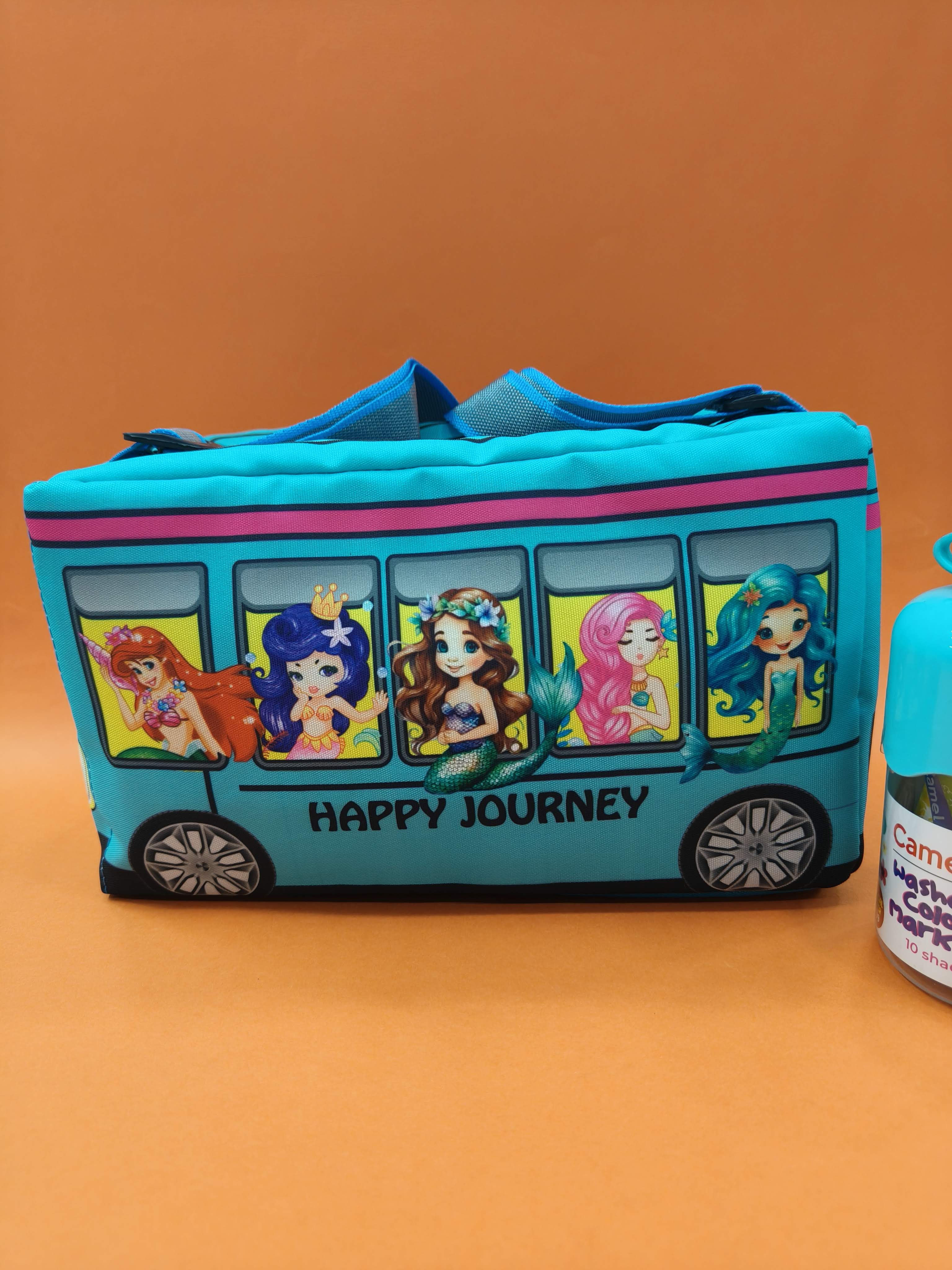 Kids Duffle Bag | Multicolor Polyester Travel Bag for Boys Girls | Lightweight Gym, Dance, Swimming, Picnic Sports Bag | Stylish, Durable, Travel-Friendly Duffle for Kids