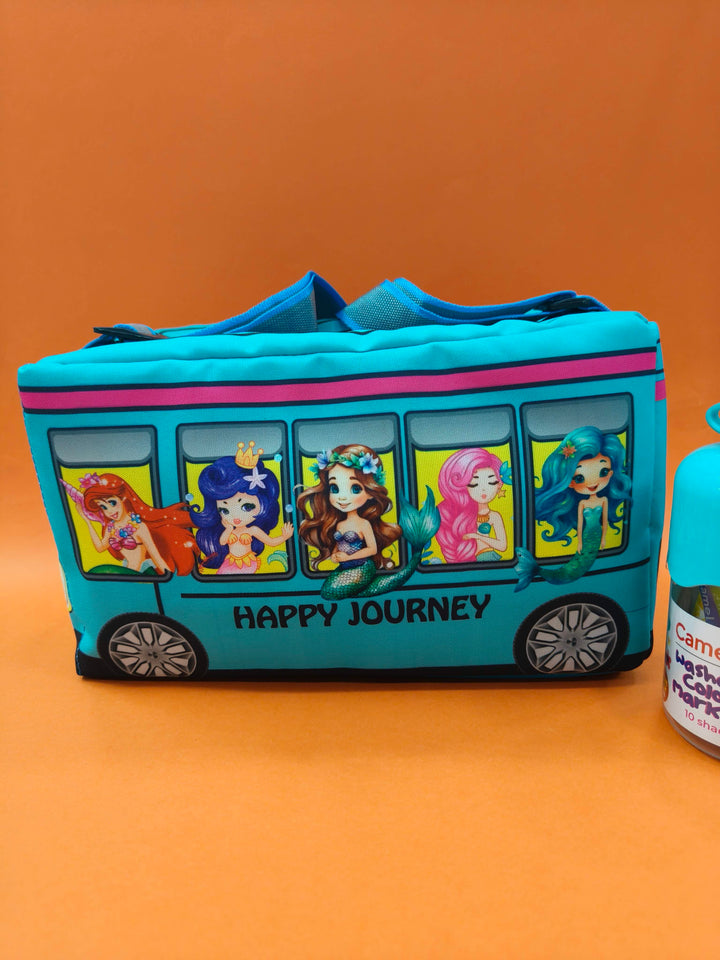 Kids Duffle Bag | Multicolor Polyester Travel Bag for Boys Girls | Lightweight Gym, Dance, Swimming, Picnic Sports Bag | Stylish, Durable, Travel-Friendly Duffle for Kids