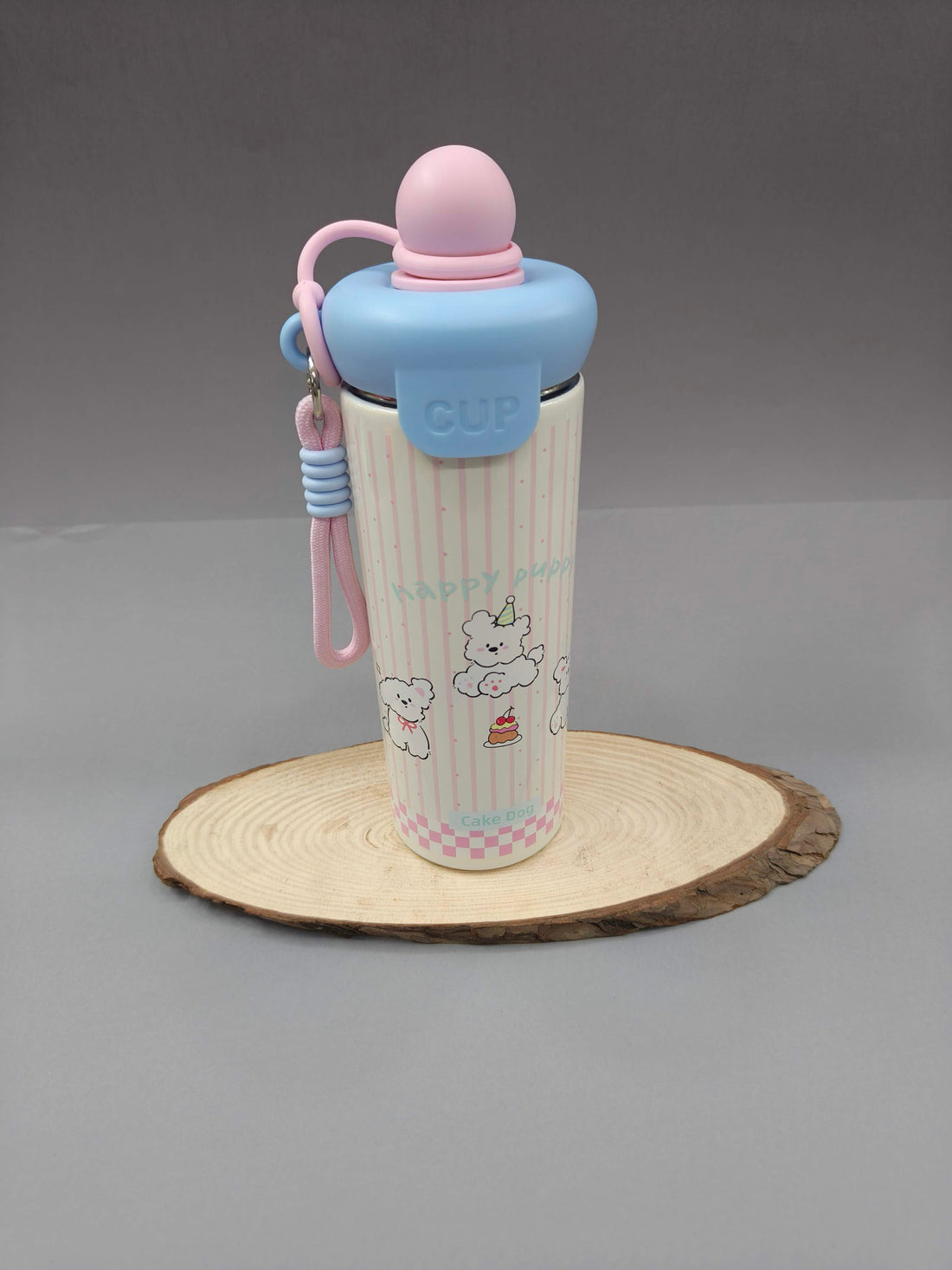 600 ml Stainless Steel Water Bottle For Kids | Leakproof Sipper Bottle With Straw | BPA-Free Drinking Water Bottle With Portable String for Handing or Holding | Easy to Carry for Girls & Boys