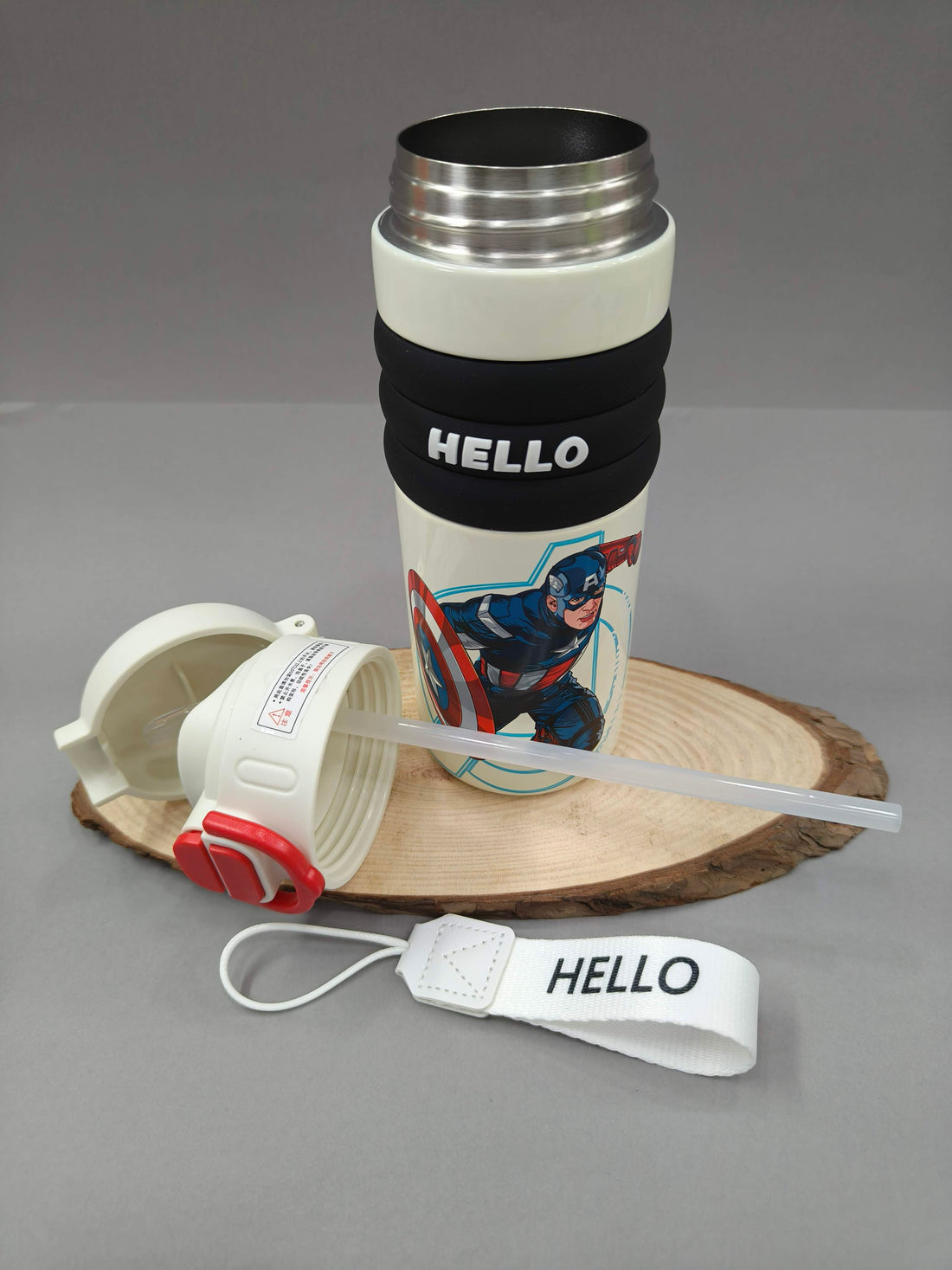 2 in 1 Cap Water Bottle for Kids | Sipper and Spout | Dual Caps Bottle for Girls and Boys | Water Bottle for School, Picnic, Travel | Spill-Proof 520 ml