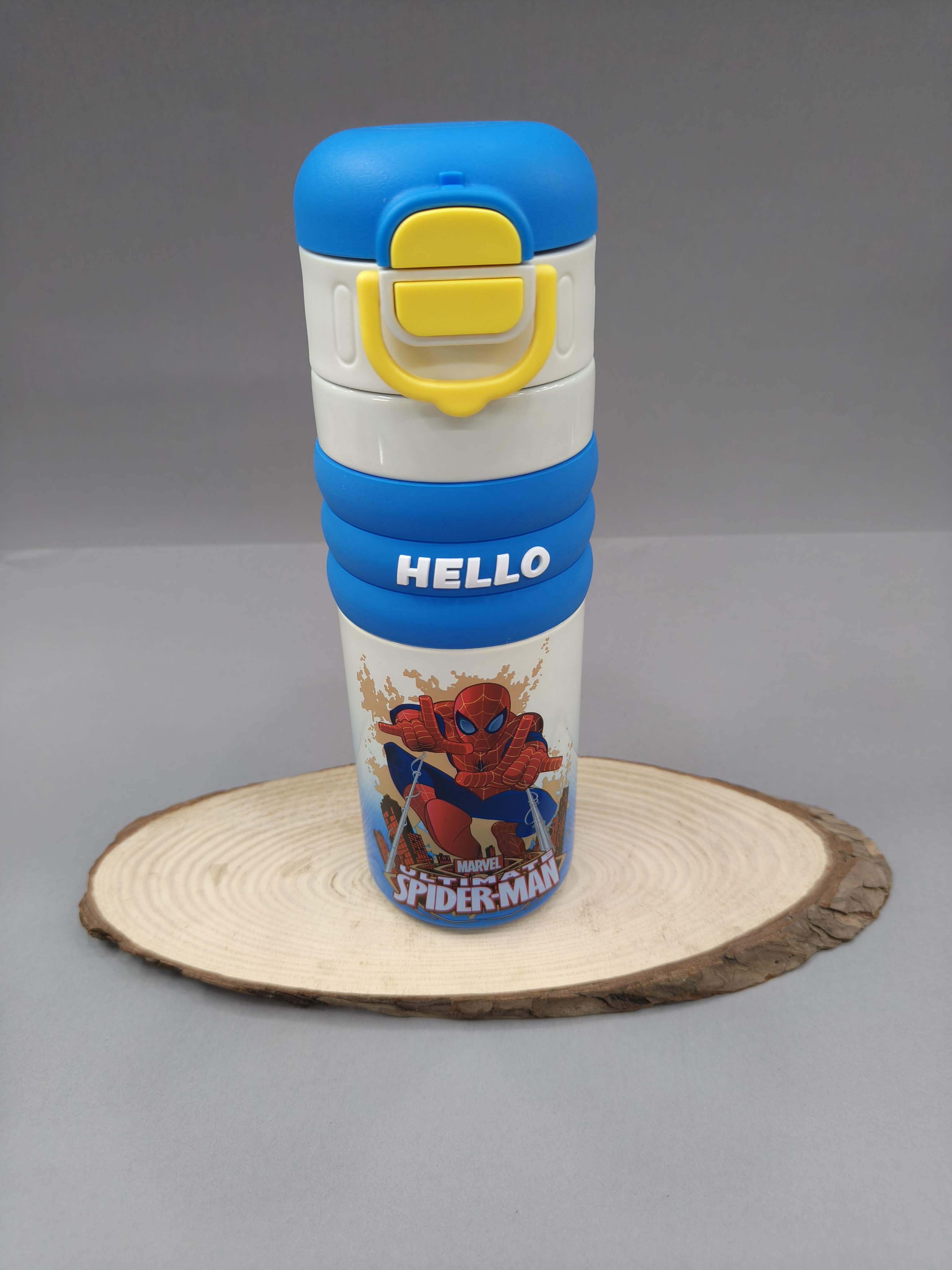 2 in 1 Cap Water Bottle for Kids | Sipper and Spout | Dual Caps Bottle for Girls and Boys | Water Bottle for School, Picnic, Travel | Spill-Proof 520 ml