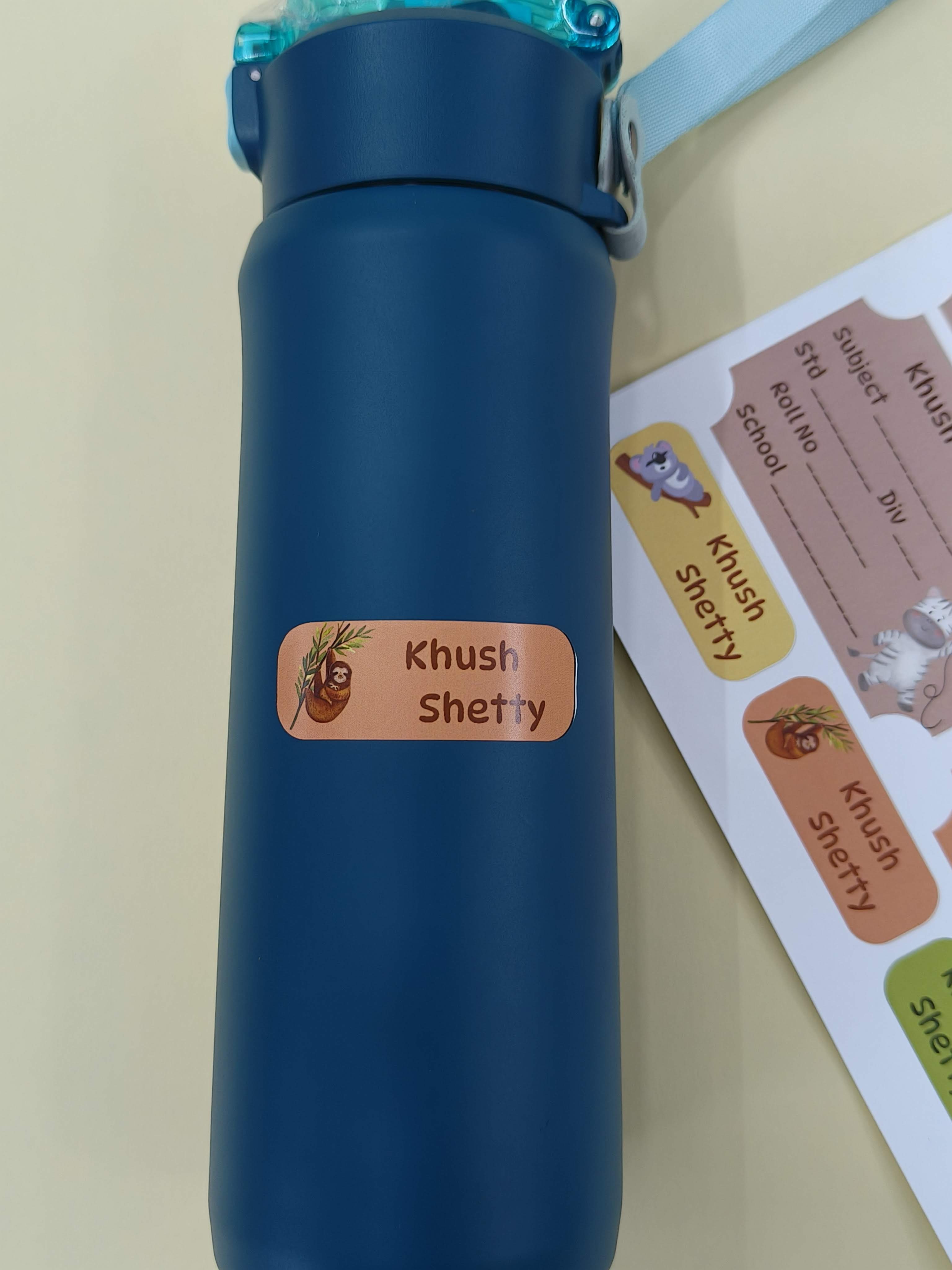 Personalized School Lables and Name Stickers | Jungle Theme School Lables and Name Stickers | Custome Waterproof Name Label for Books, Notebooks, Water Bottles, Tiffins, Stationery, 27 Pieces