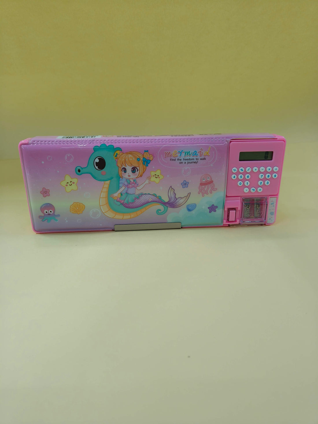 Multipurpose Magnetic Pencil Box for Kids | Compass with Calculator & Dual Sharpener for Girls & Boys