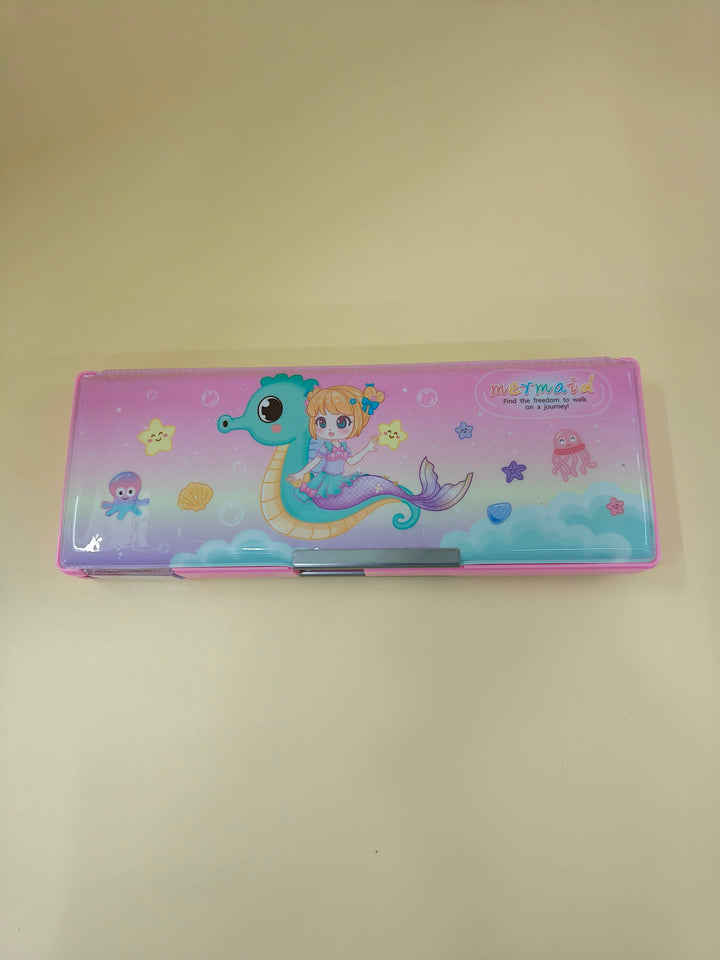 Multipurpose Magnetic Pencil Box for Kids | Compass with Calculator & Dual Sharpener for Girls & Boys