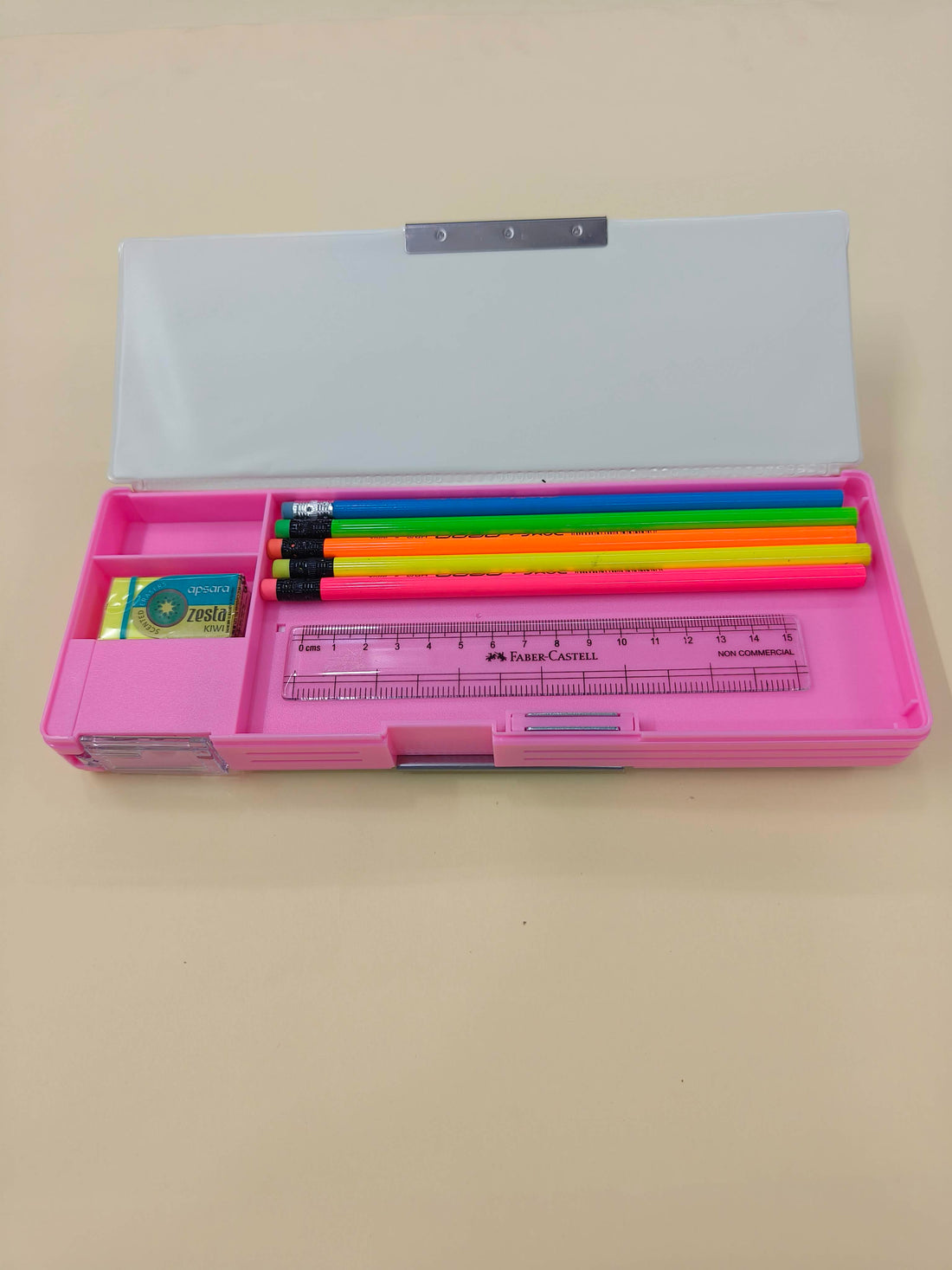 Multipurpose Magnetic Pencil Box for Kids | Compass with Calculator & Dual Sharpener for Girls & Boys