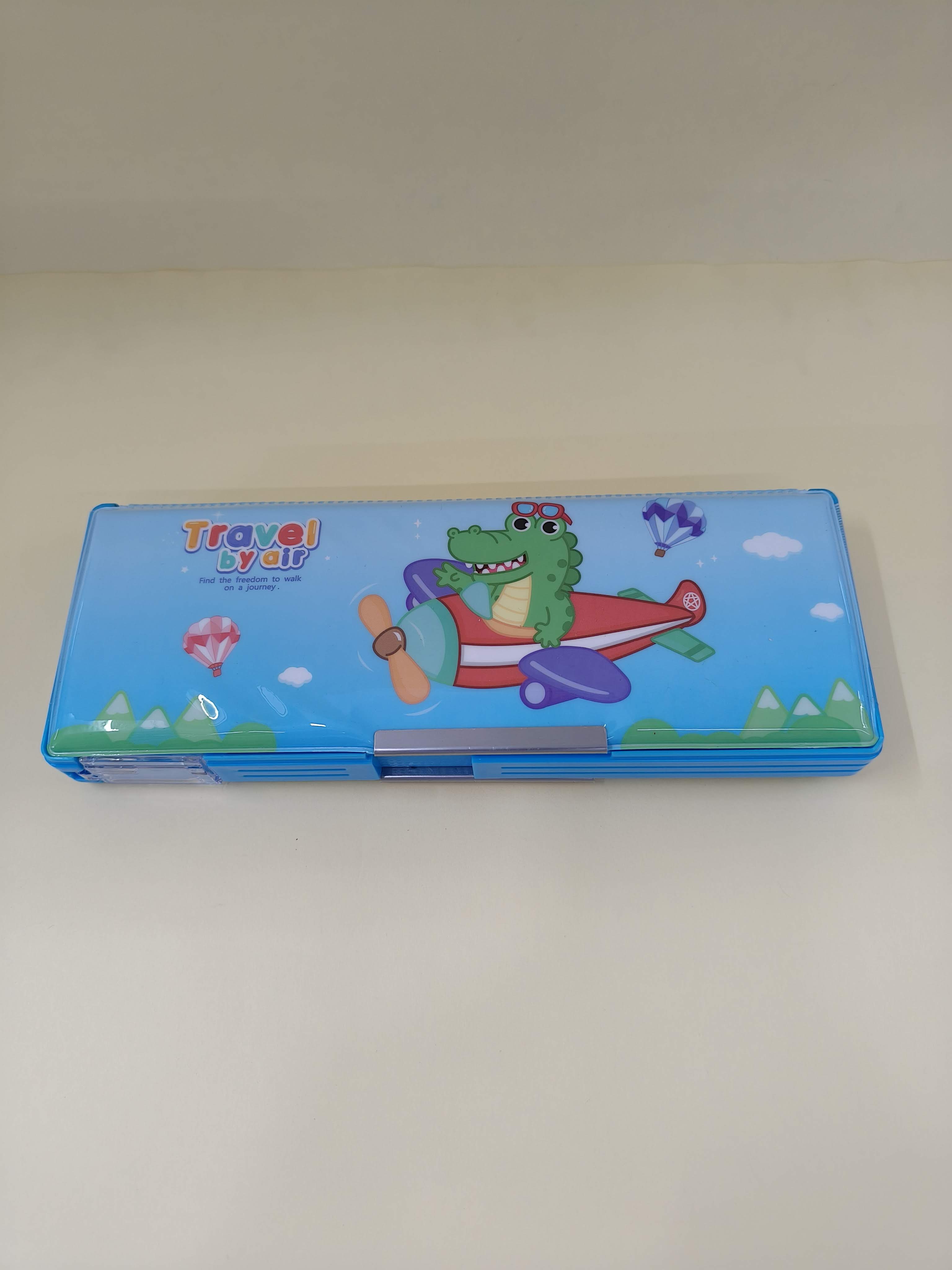 Multipurpose Magnetic Pencil Box for Kids | Compass with Calculator & Dual Sharpener for Girls & Boys