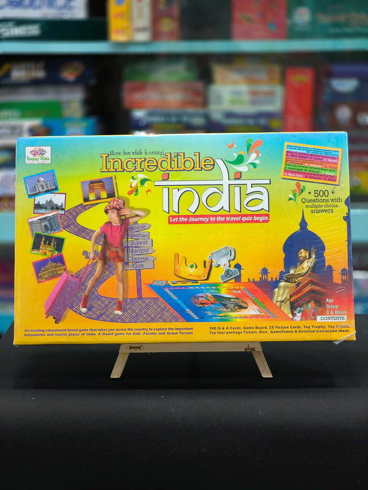 Happy Kidz Educational Board Game Incredible India, For Age 8 & Above - KtoY