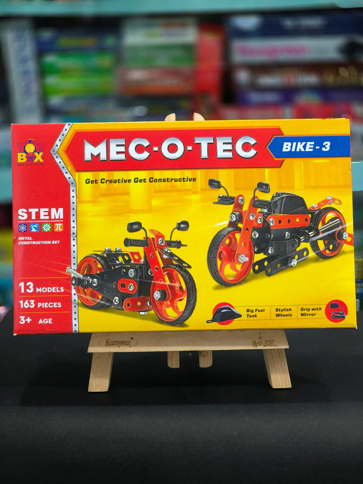 Toysbox MEC-O-Tec Bike 3 Metal Construction Toy, Building Blocks, Educational Toys for 6+ yrs Boys and Girls, Multicolor - KtoY